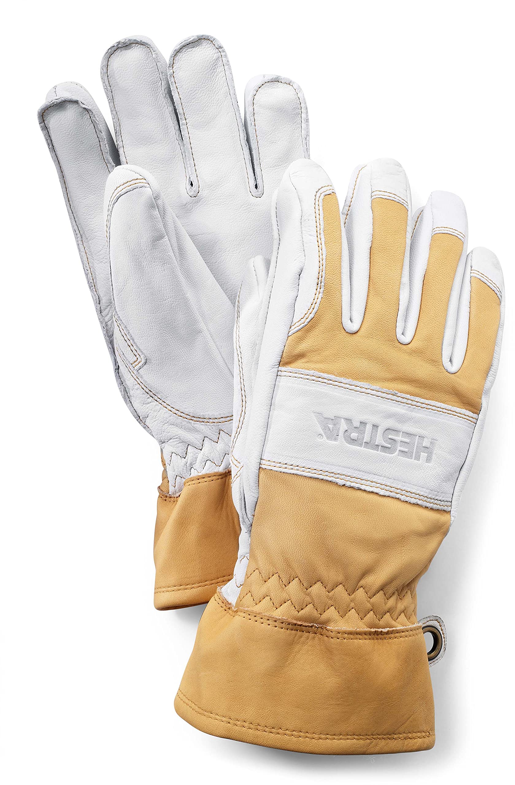 Hestra Men's & Women's Ski Gloves - Premium Guide Leather Winter Gloves with Warm Wool Lining for Alpine Skiing & Snowboarding