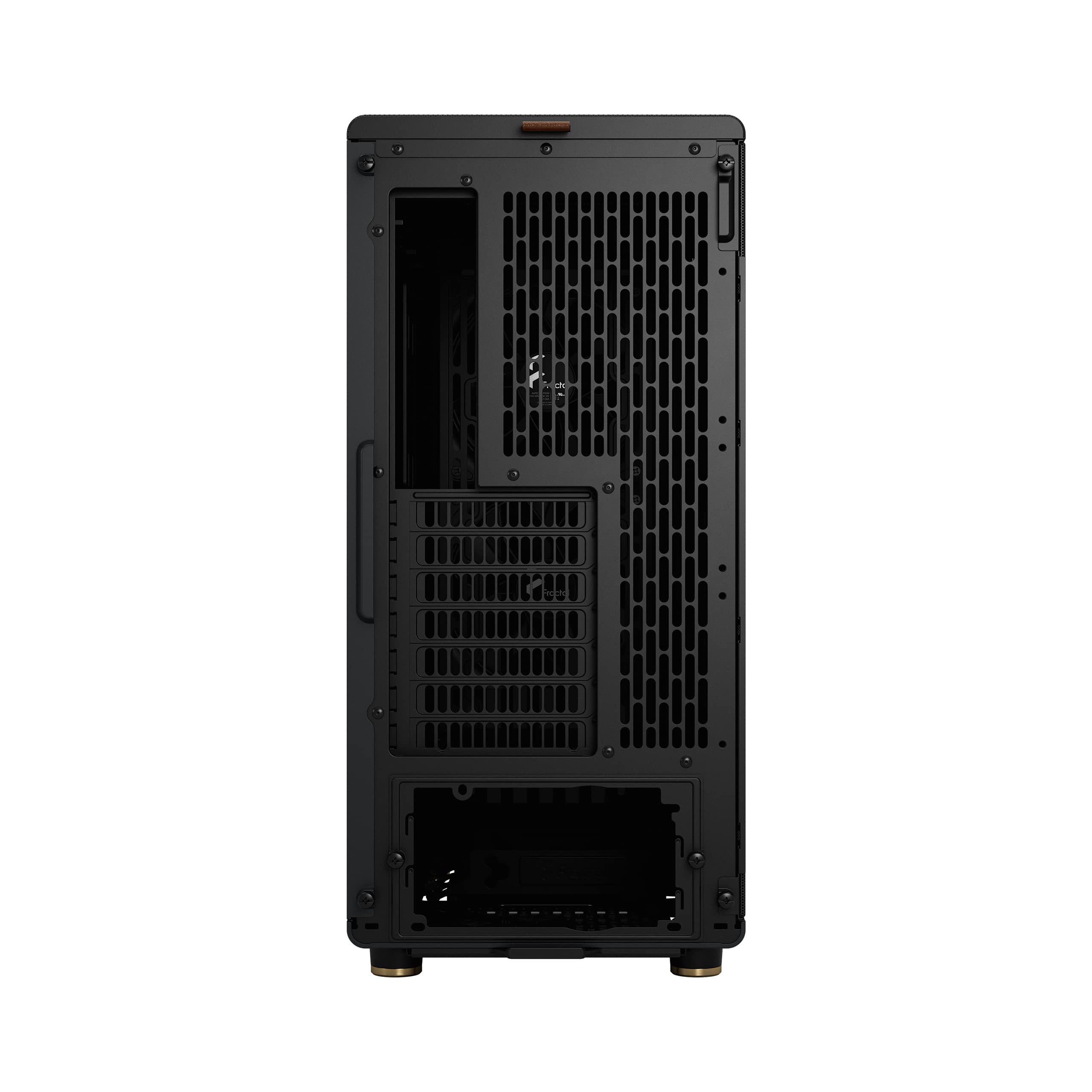 Fractal Design North ATX Mid Tower PC Case - Genuine Walnut Wood Front Panel, Mesh Side Panels, 2x140mm PWM Fans, USB-C - Premium Airflow Gaming Case (Charcoal Black) - Perfect for High-Performance Gaming PCs and Workstation Builds
