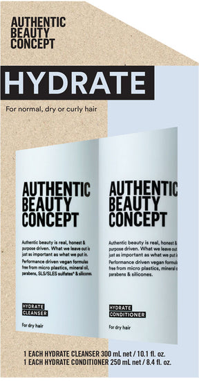 Authentic Beauty Concept Hydrate Holiday Duo - Hydrating Hair Care Set for Dry & Damaged Hair | Perfect for Winter Hair Care & Holiday Gifting