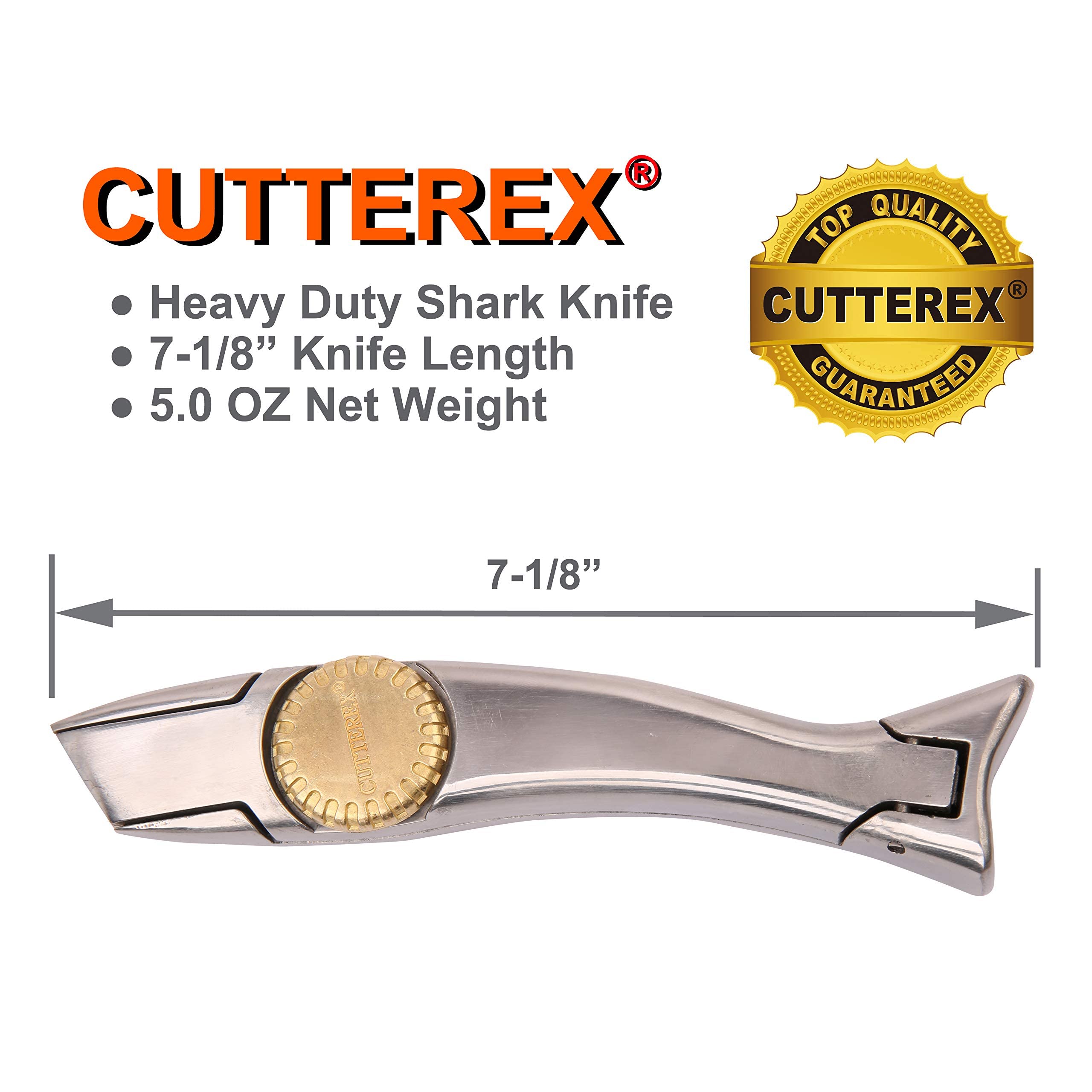 Heavy Duty Shark Knife - Professional Vinyl & Carpet Utility Knife with Razor Sharp Blade for Roofing, Flooring & DIY Projects | Perfect for Contractors, Carpenters & Home Renovation