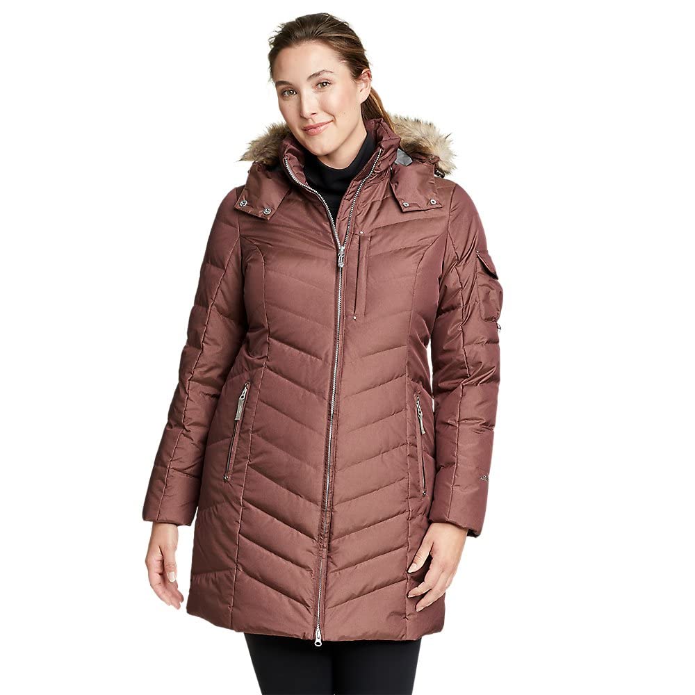 Eddie Bauer Women's Sun Valley Down Parka - Lightweight Warm Winter Coat for Cold Weather, Water-Resistant Hooded Jacket for Outdoor Activities & Daily Commute