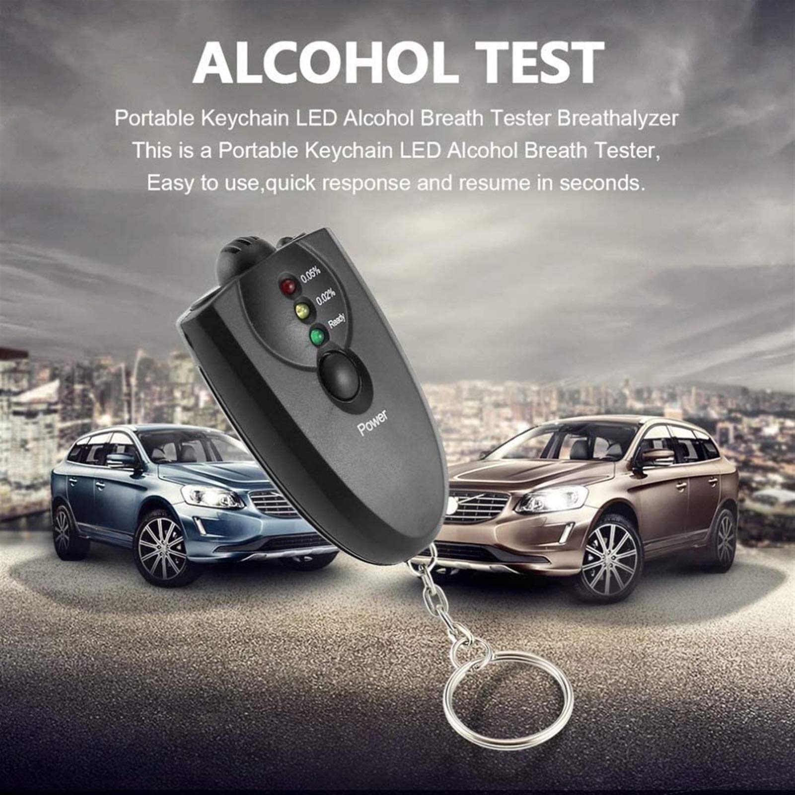 Professional Breath Alcohol Tester - High Accuracy Portable Breathalyzer for Personal & Workplace Use | Car Alcohol Detector, Reliable BAC Measurement | Perfect for Road Safety, Party Monitoring & Workplace Compliance