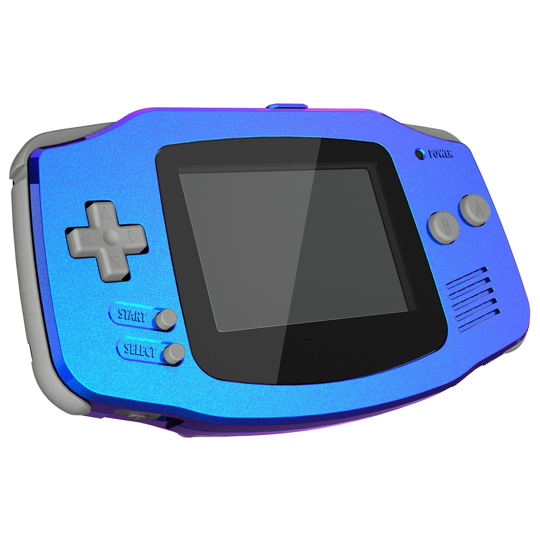 eXtremeRate Replacement Shell with Full Button Cover for Gameboy Advance GBA - Compatible with IPS & Standard LCD Screens (Console & IPS Screen Not Included) - Chameleon Purple Blue - Perfect for Gaming Enthusiasts & Retro Console Modding