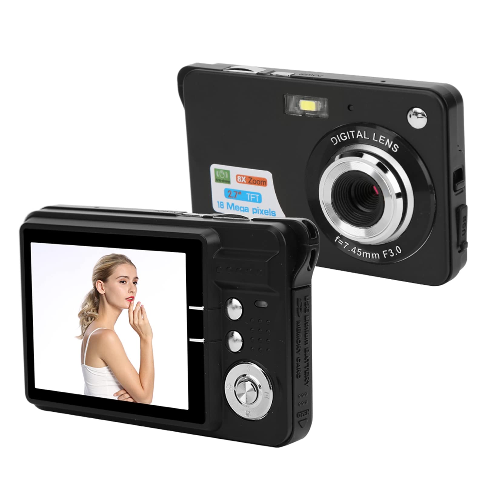 8x Zoom Digital Camera 5MP with 2.7
