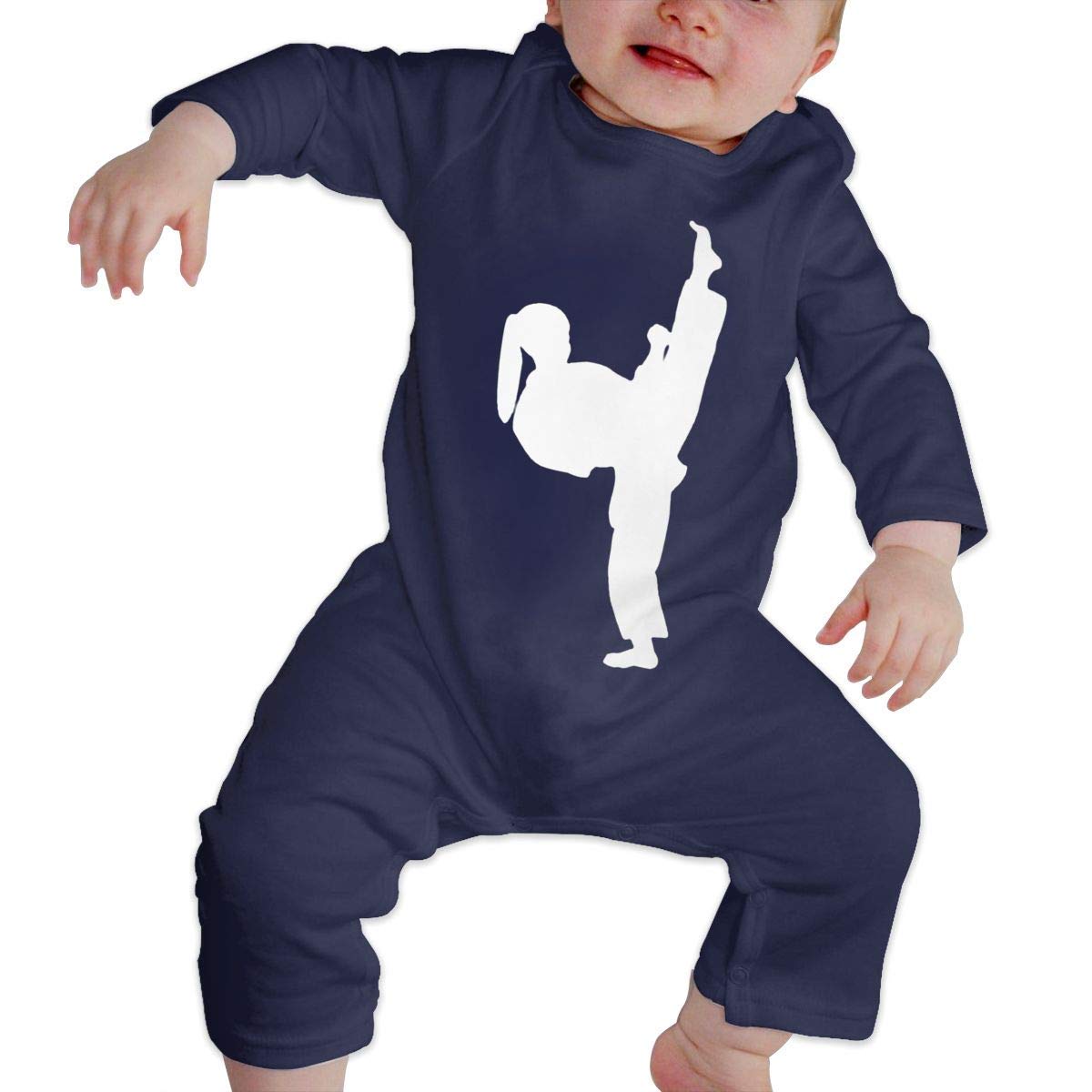SiYooca Karate Girl & Boy Long Sleeve Romper Jumpsuit - Cute Baby Clothes for Infants 0-24 Months - Perfect for Martial Arts Training, Playtime & Photo Shoots