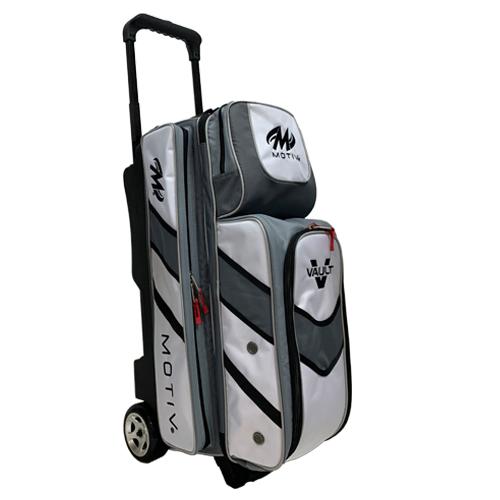 Motiv Vault Triple Roller Limited Edition Bowling Bag - Arctic White | Premium 3-Ball Bowling Tote with Durable Construction | Perfect for League Play & Tournament Bowlers
