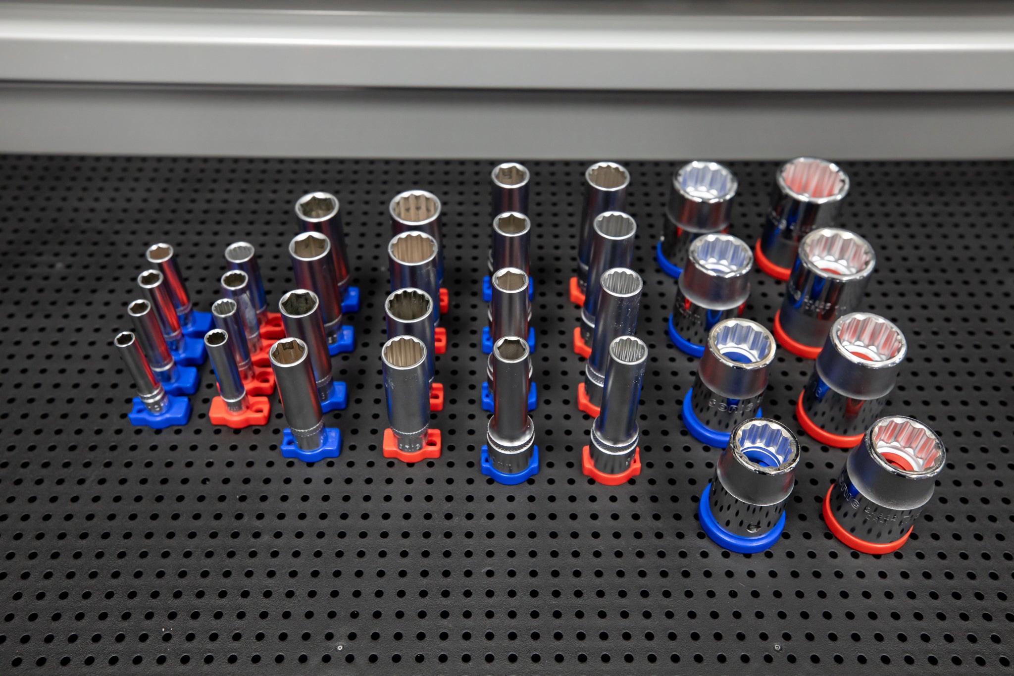 Tool Grid Socket Holder - Heavy Duty Organizer for Wrench Sockets - Perfect for Garage, Workshop & DIY Tool Storage