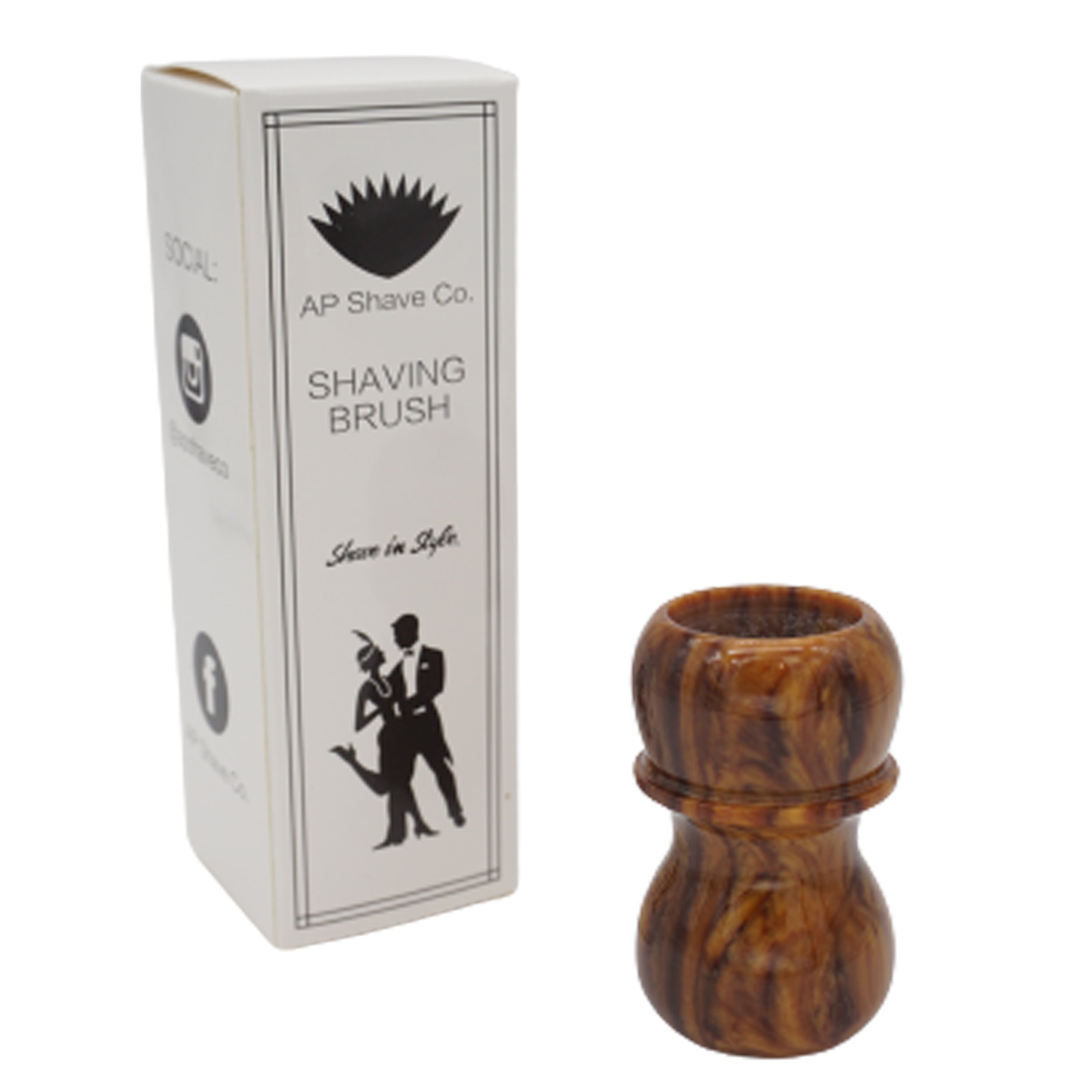 Premium Briar Wood Handcrafted Shaving Brush Handle for 24mm & 26mm Knots - Luxury Wet Shaving Accessory for Men's Grooming & Beard Care Routine
