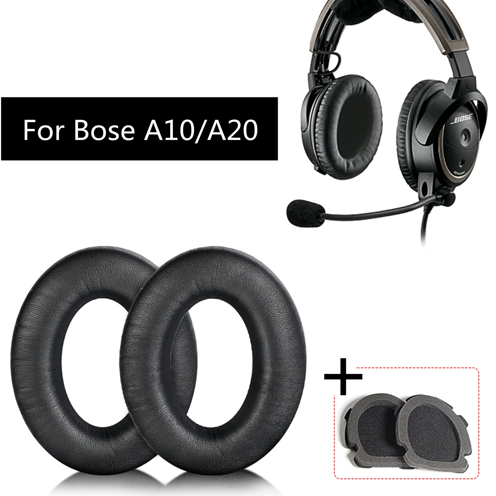 Bose Aviation Headset X A10 A20 Replacement Ear Cushions - Premium Comfort Ear Pads for Noise Reduction & Long-Wearing - Perfect for Pilots, Gamers & Audio Professionals