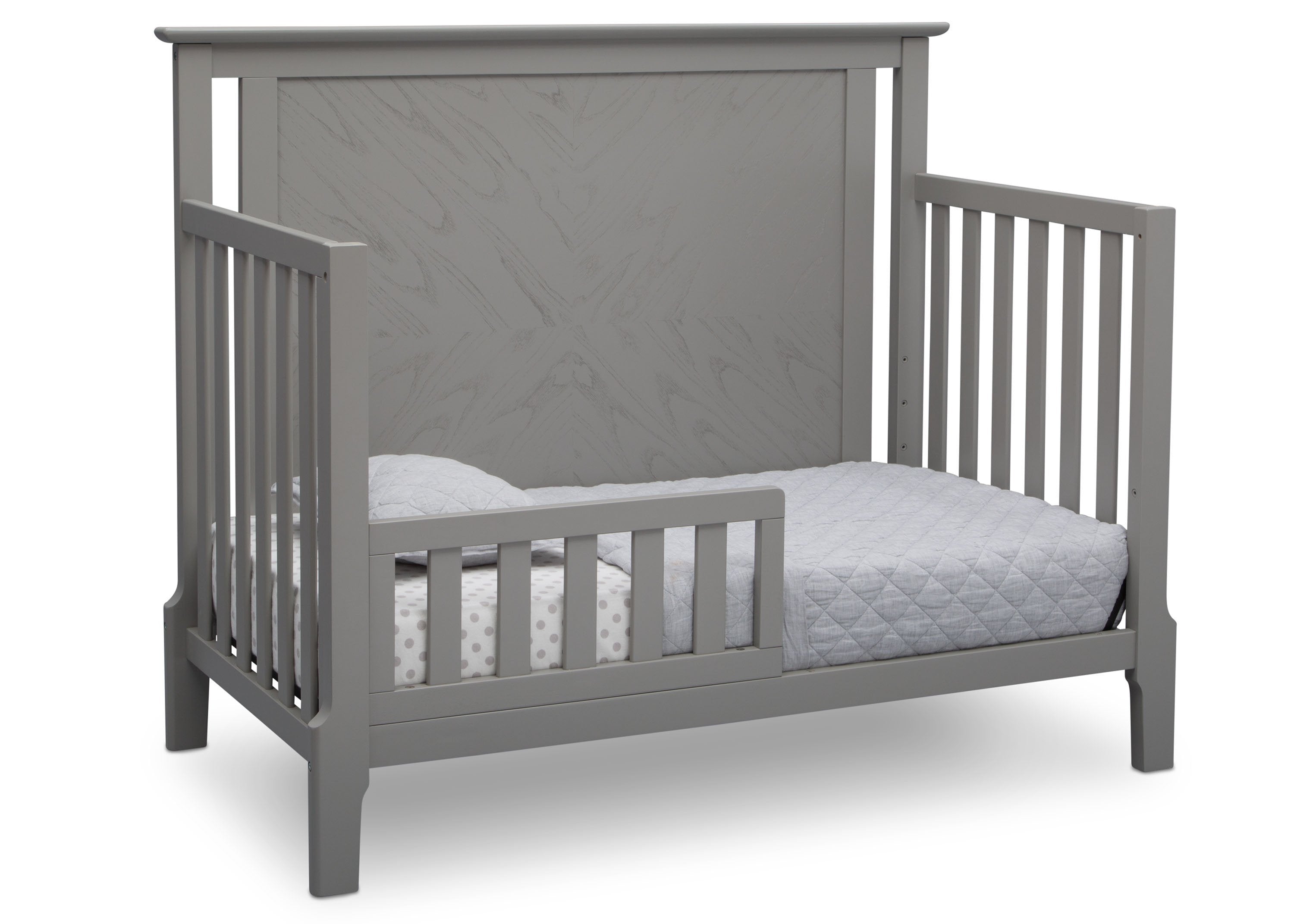 Mid Century Modern 4-in-1 Convertible Baby Crib - Toddler Bed, Daybed & Full Size Bed - Nursery Furniture for Boys & Girls - Perfect for Small Spaces & Modern Homes