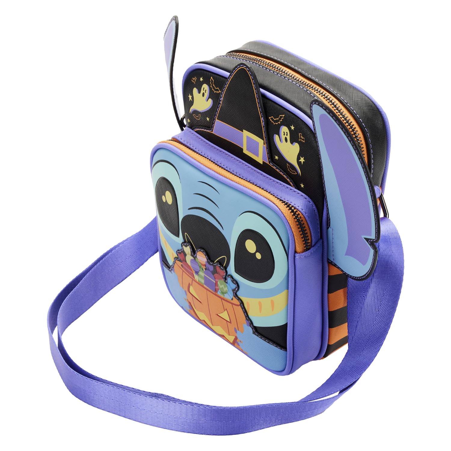 Loungefly Disney Lilo & Stitch Halloween Candy Cosplay Passport Bag - Cute Crossbody Purse for Disney Fans, Cosplay & Theme Park Outfits