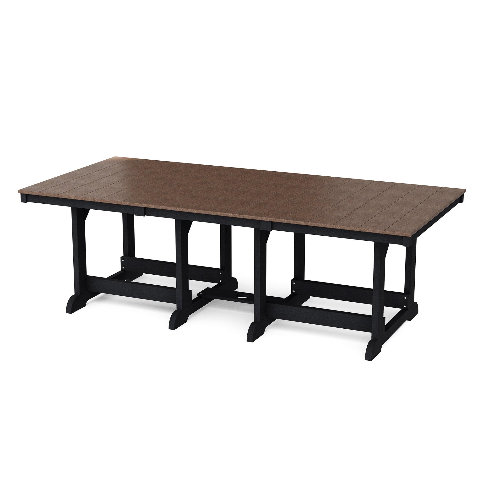 Heritage 44x96 Inch Solid Wood Dining Table - Large Farmhouse Style Dining Room Table for 8-10 People - Perfect for Family Gatherings & Dinner Parties