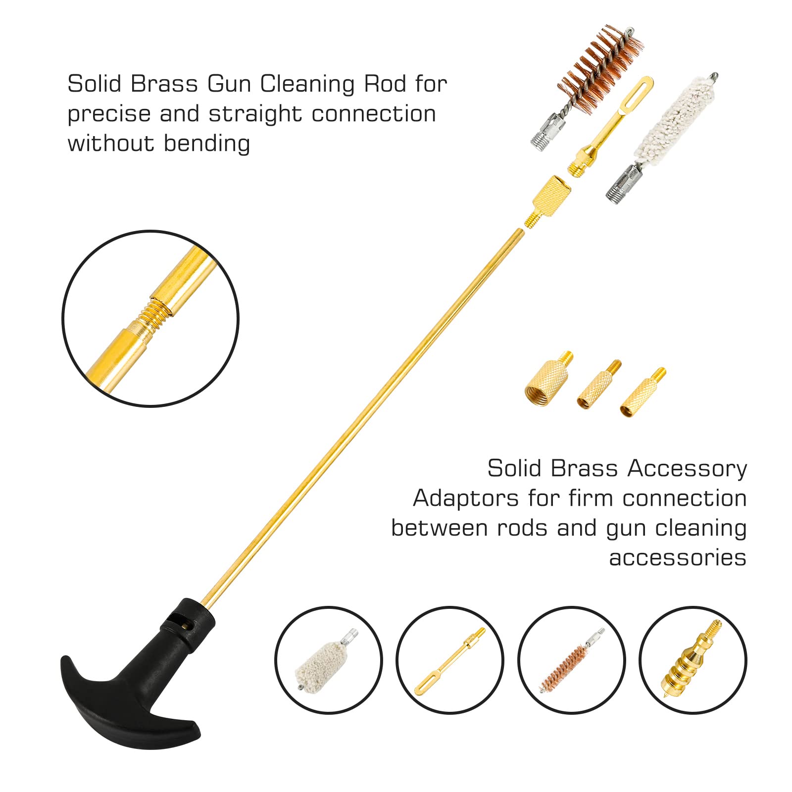 Universal Gun Cleaning Kit for All Calibers - Complete Cleaning Supplies with Portable Carrying Case - Perfect for Rifle, Pistol, and Firearm Maintenance at Home or Range