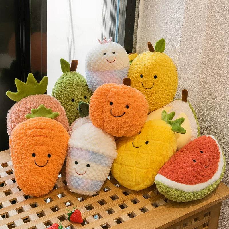 Exotic Fruit Plushies - Soft Stuffed Animal Toys for Kids, Cute Fruit-Shaped Pillows for Nursery Decor & Gift Ideas | Perfect for Bedroom, Playroom & Birthday Presents