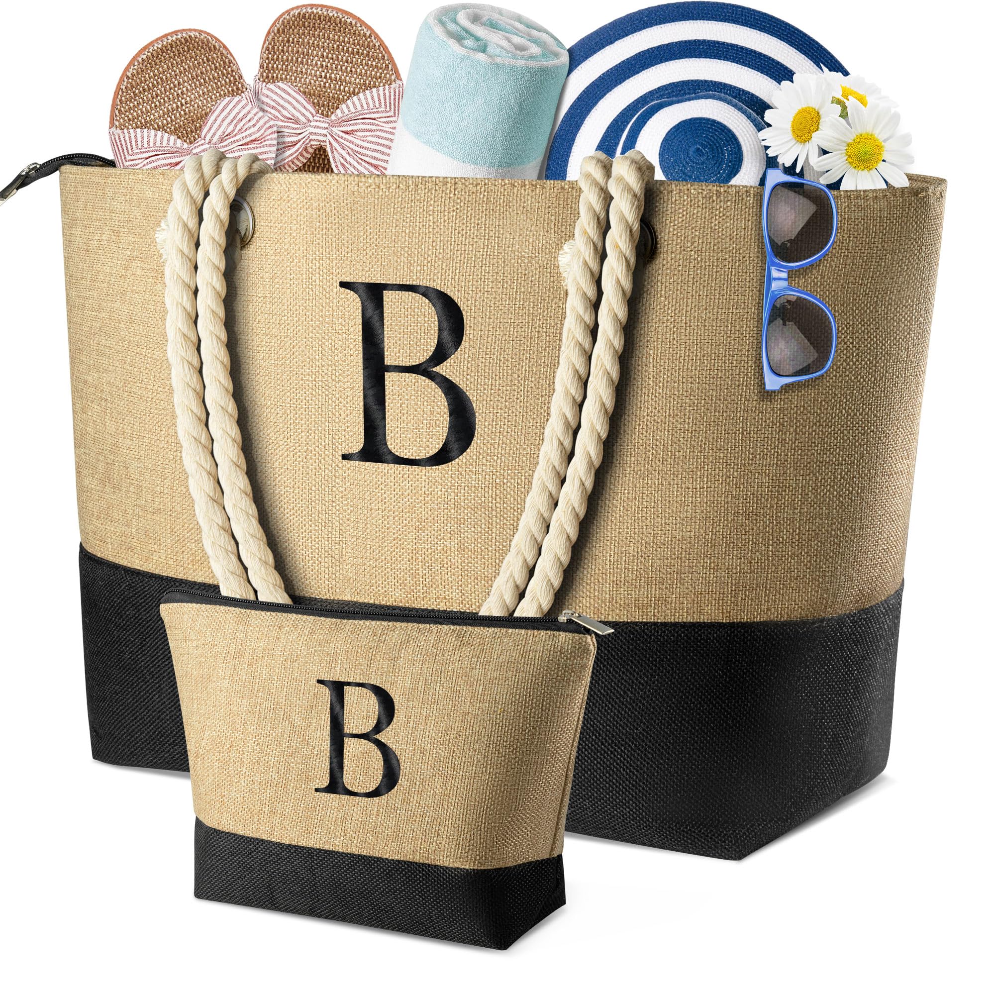 TOPEAST Christmas Gifts for Women - Beach Travel Bag with Makeup Pouch | Perfect for Mom & Friends Birthday