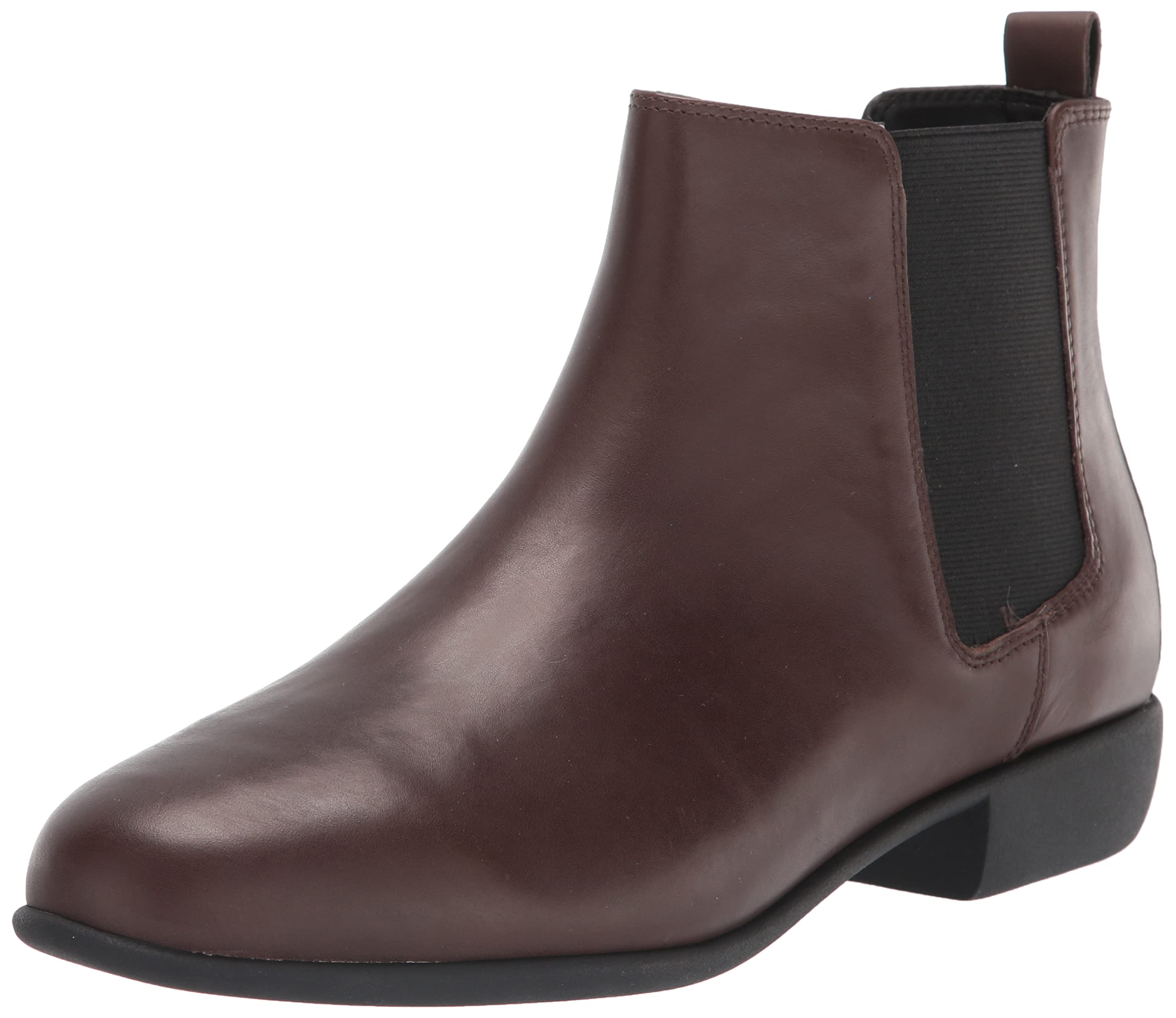 Aerosoles Women's Step Dance Ankle Boot - Brown Leather Wide Width 11 - Comfortable Casual Booties for Work, Travel & Everyday Wear