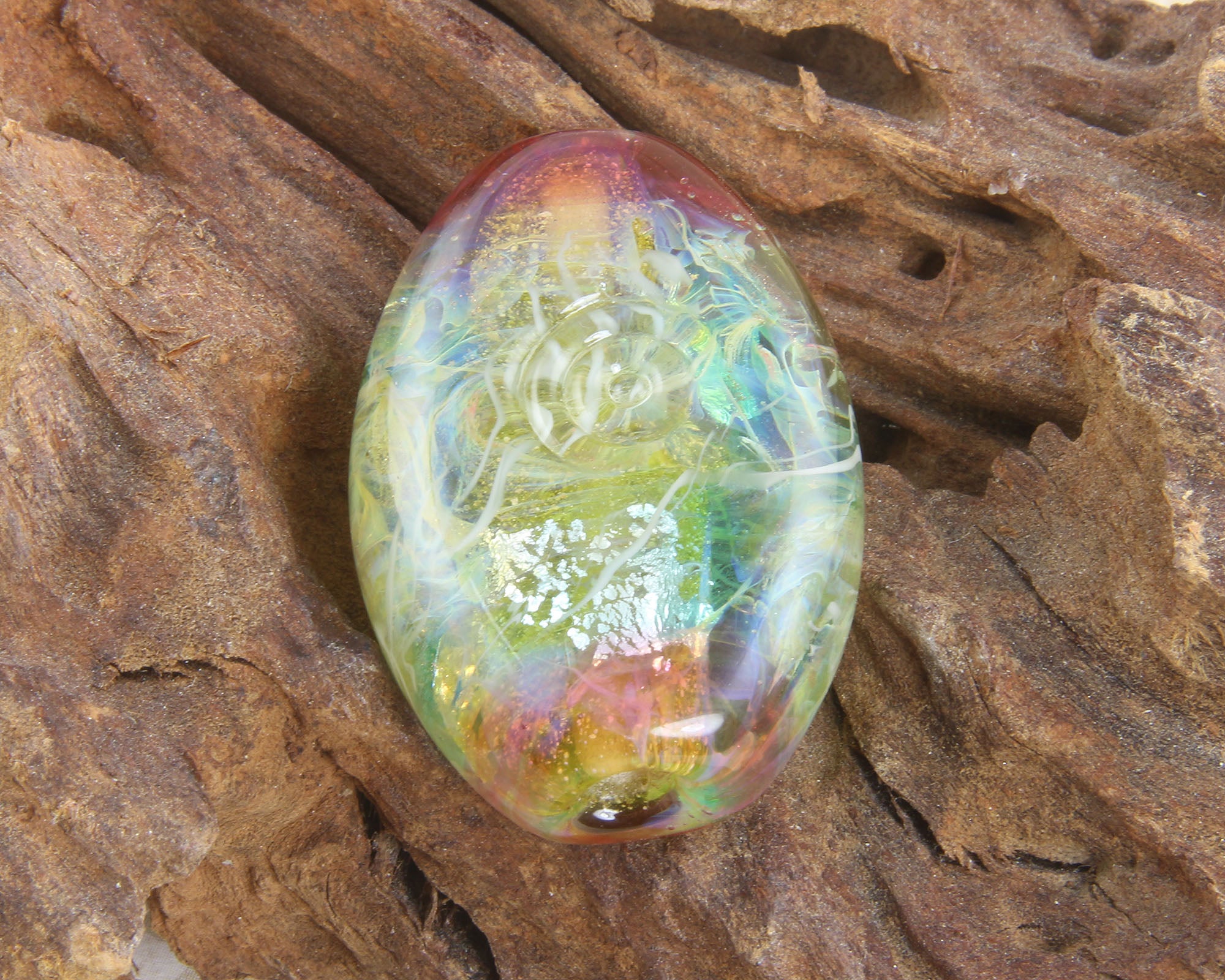 Handmade Sunset Harbor Lampwork Glass Focal Bead SRA - Perfect for Jewelry Making, DIY Crafts & Beading Projects