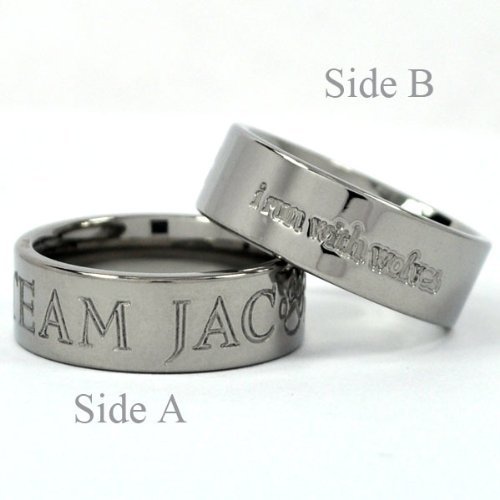 New Team Jacob Titanium Ring - Twilight Inspired Jewelry for Men, Durable & Stylish Wedding Band - Perfect for Twilight Fans, Cosplay, and Everyday Wear