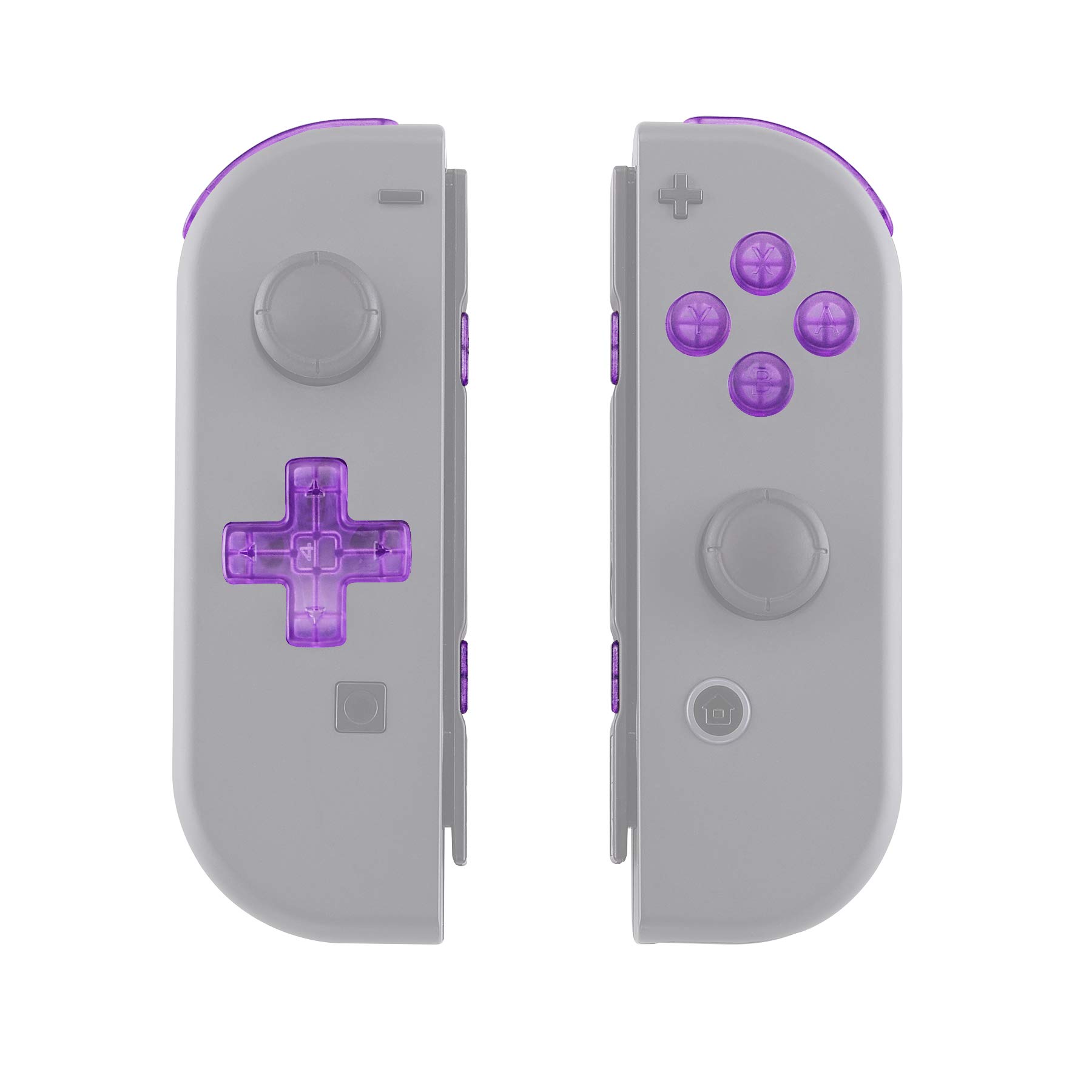 eXtremeRate Replacement Buttons for Nintendo Switch/OLED Controller, Interchangeable Trigger L R ZL ZR SR SL & ABXY Buttons, Atomic Purple D-Pad (No Joy-Con) - Gaming Accessories for Enhanced Customization & Comfort