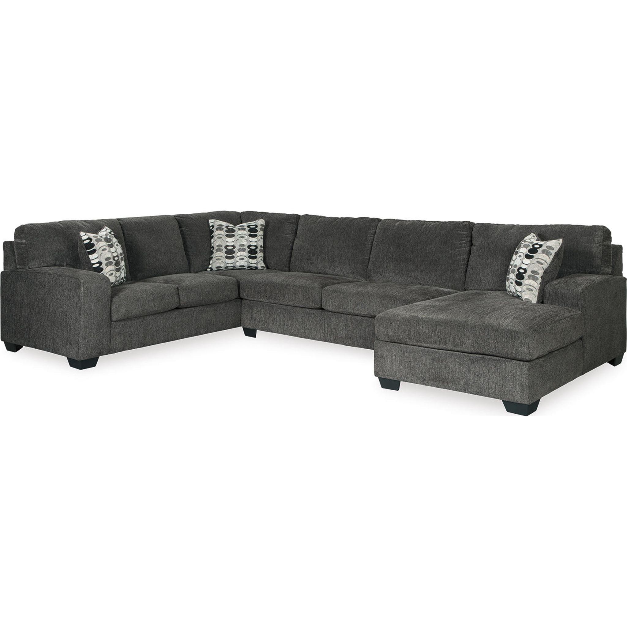 Ballinasloe 3-Piece Sectional Sofa with Chaise Lounge | Modern L-Shaped Couch for Living Room, Family Room & Apartment | Comfortable Fabric Sectional with Reversible Chaise