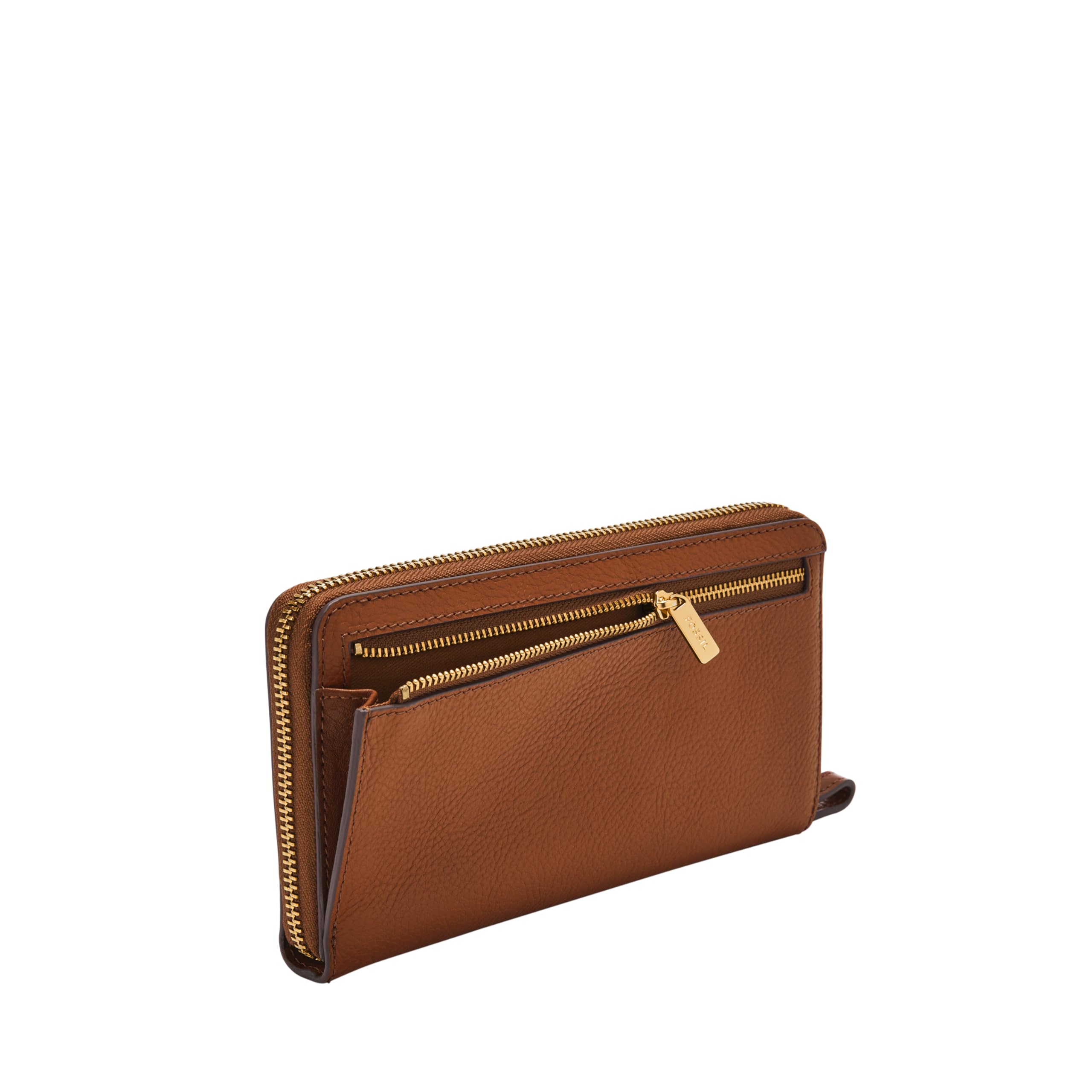 Fossil Women's Liza Genuine Leather Zip Around Clutch Wallet with Retractable Wristlet Strap - Stylish Crossbody Purse for Everyday Use, Travel & Date Night