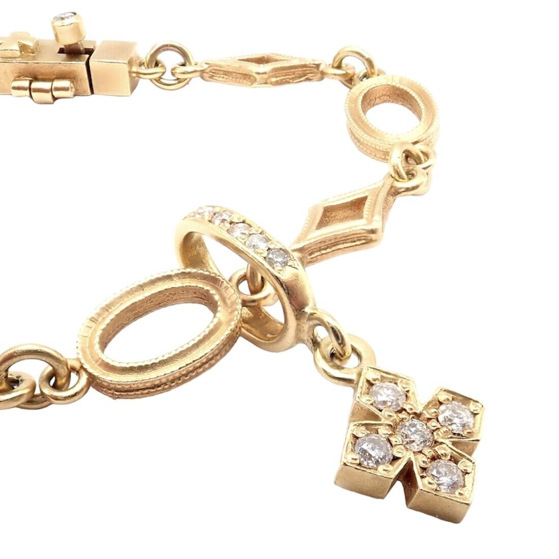 Loree Rodkin 18k Yellow Gold Diamond Cross Bracelet for Women - Luxury Religious Jewelry Gift for Christmas, Baptism & Special Occasions