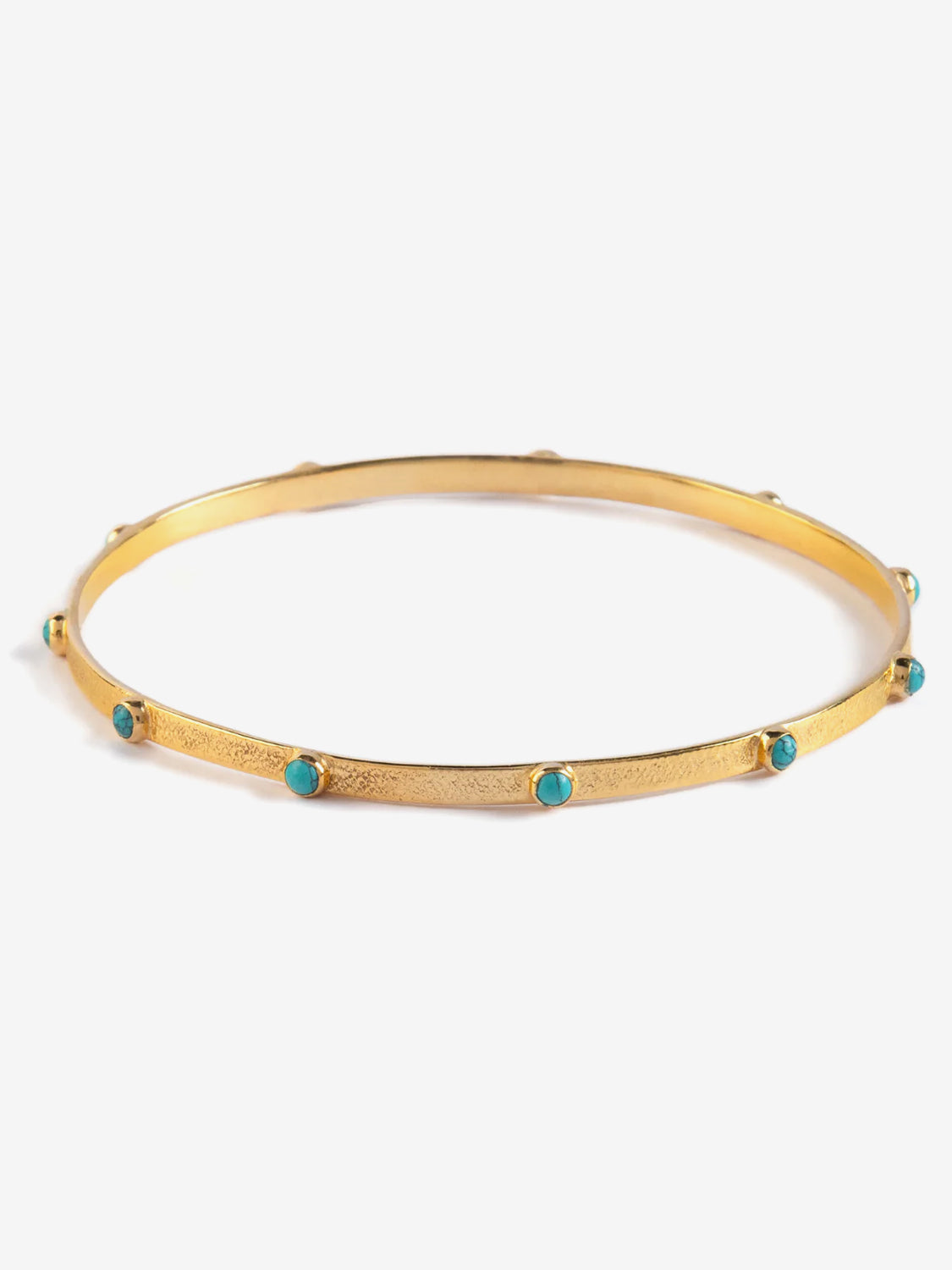 Turquoise Goddess Charms Throat Chakra Bangle - Spiritual Healing Jewelry for Meditation & Yoga Accessories