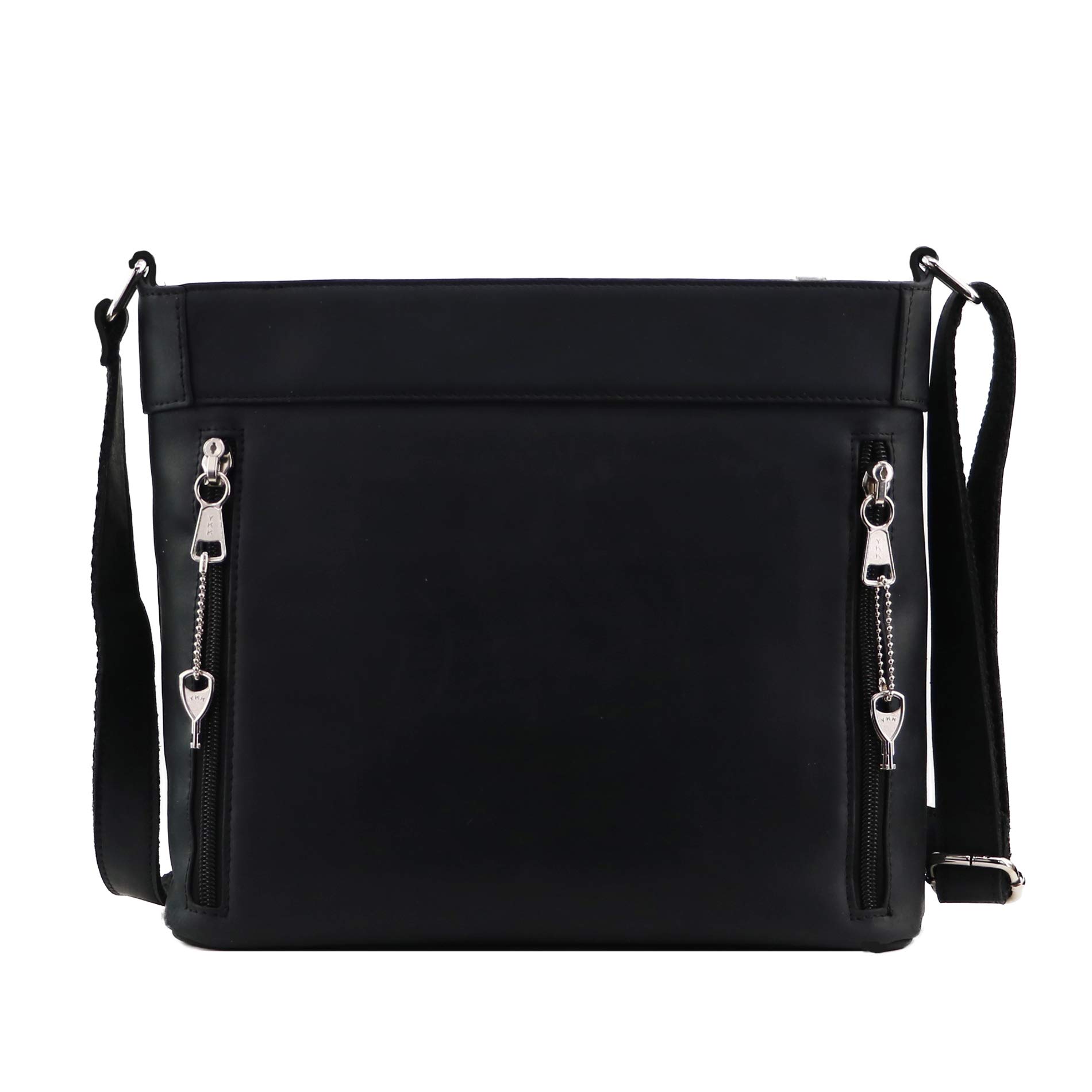 Concealed Carry Crossbody Bag for Men & Women - Distressed Leather Unisex Purse with Locking Zippers & Gun Holster - Perfect for Everyday Use, Travel, and Outdoor Activities