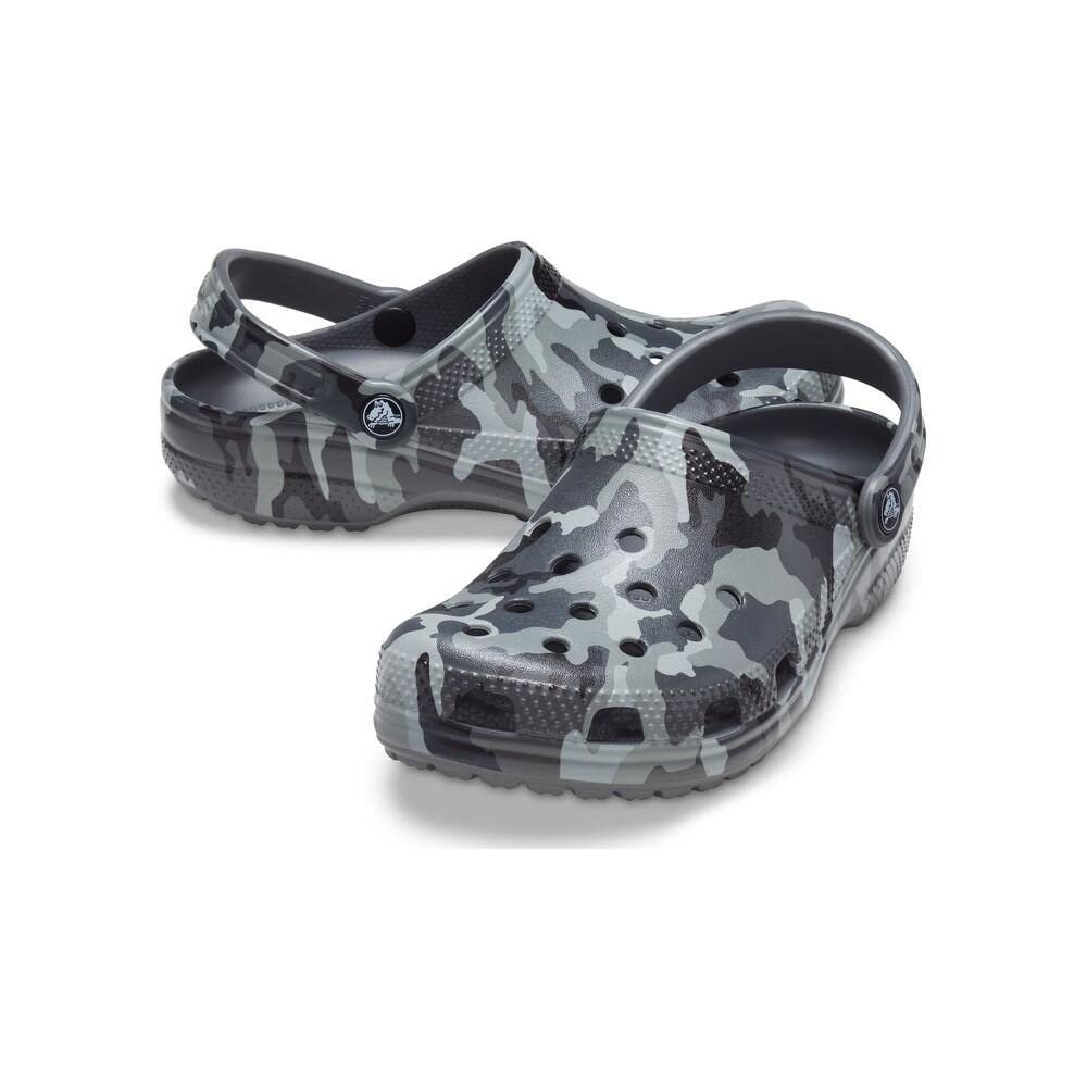 Crocs Unisex-Adult Classic Printed Camo Clog - Comfortable Slip-On Shoes for Men & Women - Perfect for Casual Wear, Gardening, Beach & Outdoor Activities