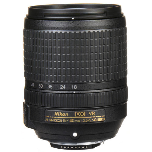 Nikon AF-S NIKKOR DX 18-140mm f/3.5-5.6G ED VR Lens for DSLR Cameras - Perfect for Travel, Wildlife & Portrait Photography