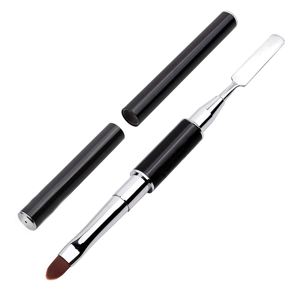 Sminakh Poly Gel Nails Extension Kit - 2-in-1 Dual-Ended Brush & Picker Tool for PolyGel & Acrylic Nails - Stainless Steel Professional Nail Art Tools - Perfect for Salon, Home Manicures & DIY Nail Extensions