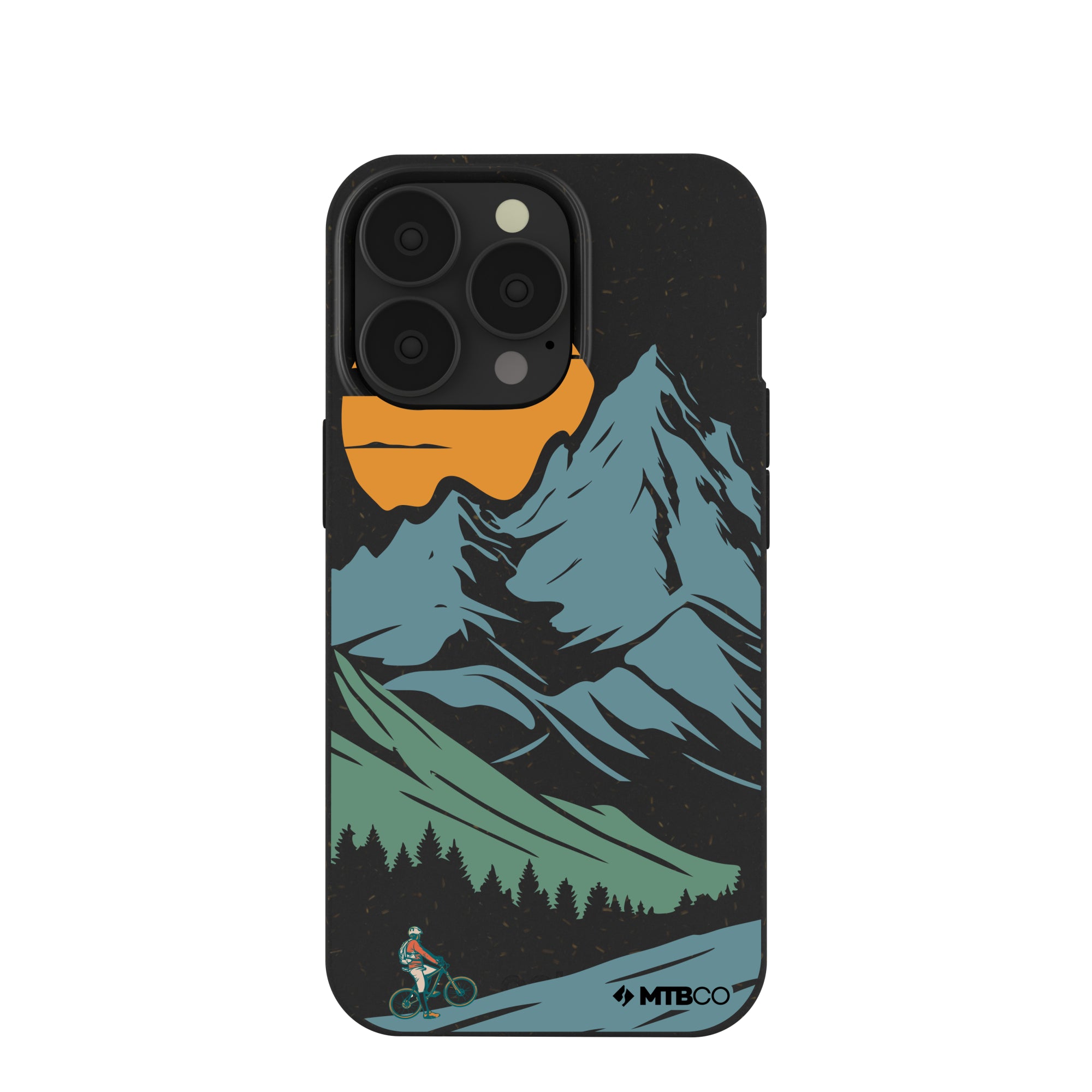 Vintage Black Mountain Peaks iPhone 13 Pro Case - Durable Protective Cover for Outdoor Adventures & Daily Use