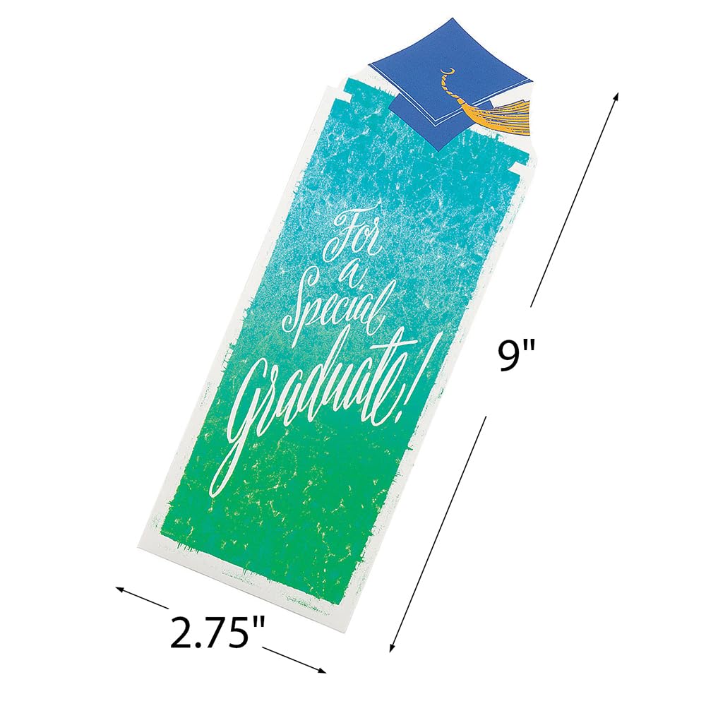 Religious Graduation Bookmark Money Holders - 12 Pack Inspirational Gift for Graduates - Perfect for Bible Study, Church Events & School Graduation Ceremonies
