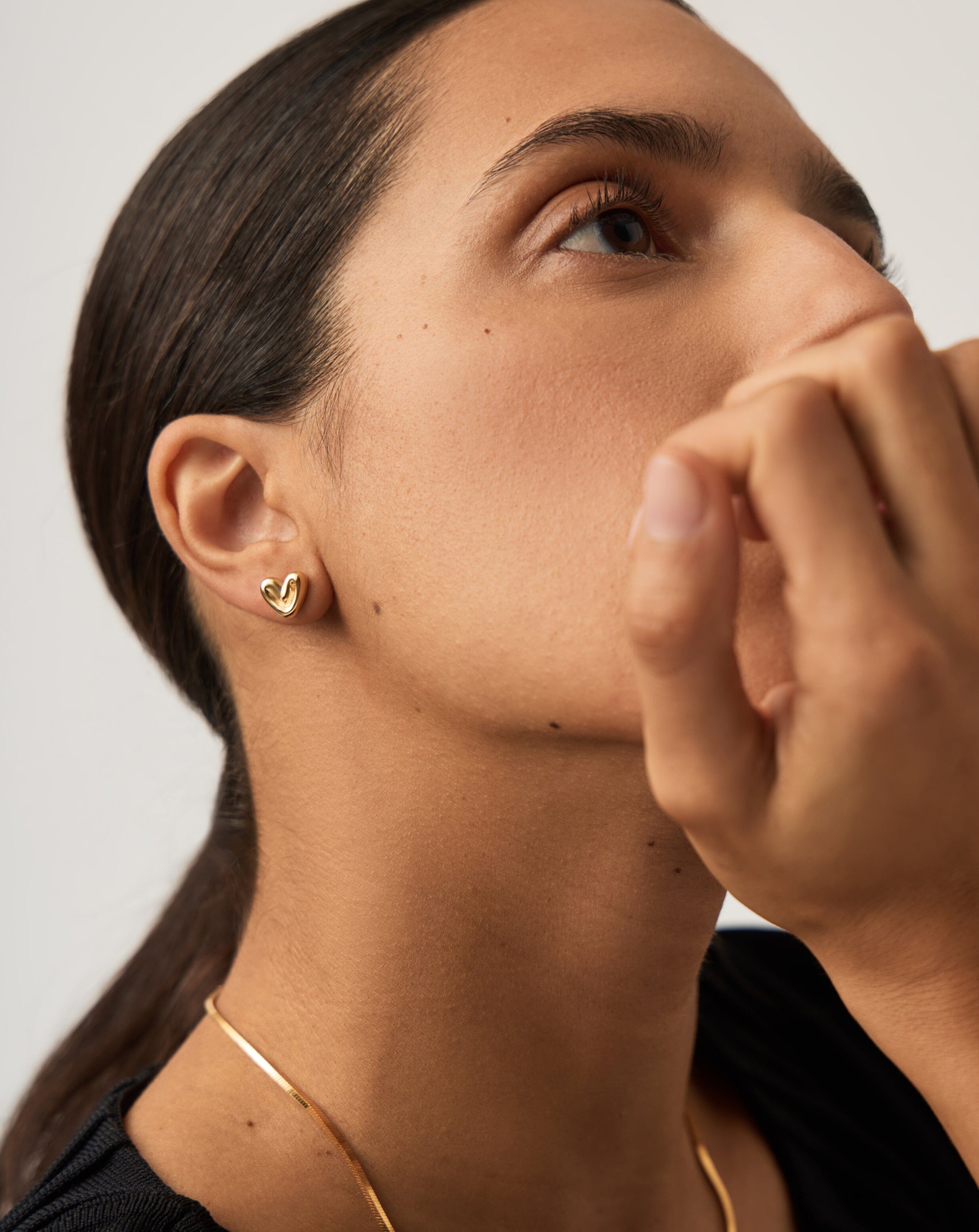 Puffy Heart Mini Stud Earrings - 18k Gold Vermeil Hypoallergenic Earrings for Women | Perfect for Valentine's Day, Anniversary & Everyday Wear
