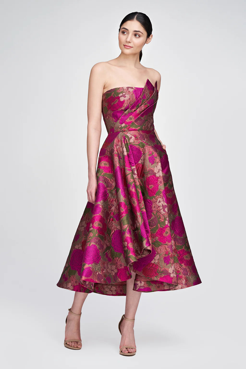 Carolina Strapless Dress in Rose Gold - Perfect for Weddings, Parties & Special Occasions