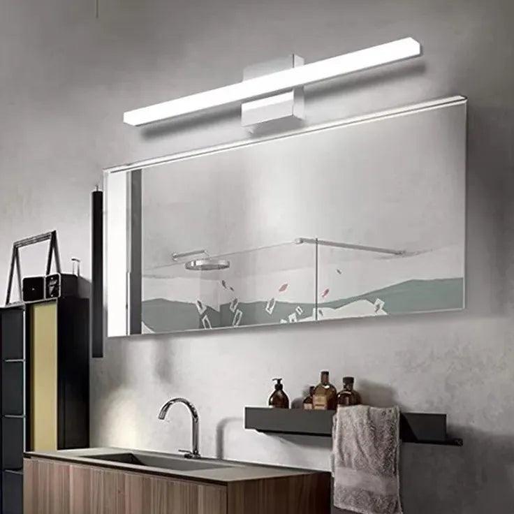 Square Linear LED Bathroom Mirror Lights - Modern Vanity Lighting for Bathroom Makeup & Shaving - Energy Efficient Dimmable Backlit Mirror Light (Perfect for Home, Hotel, Spa)