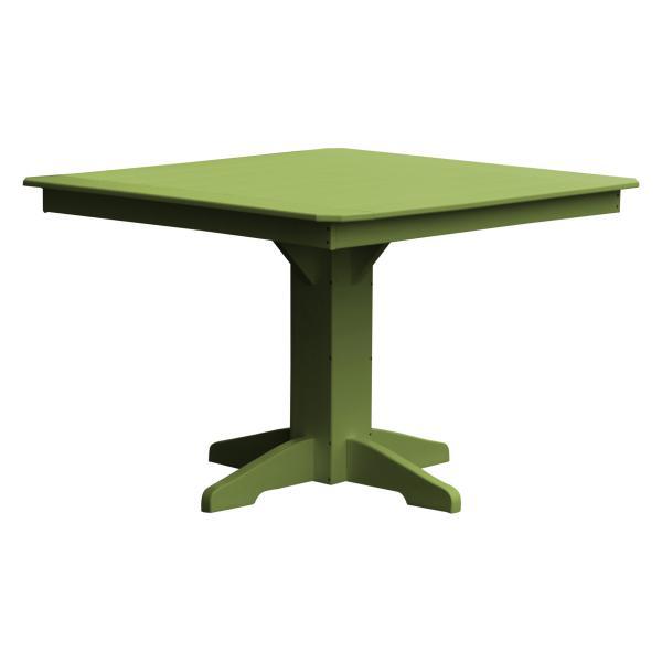 Eco-Friendly Recycled Plastic Square Dining Table - Durable & Sustainable Outdoor/Indoor Use for Patio, Garden, or Kitchen