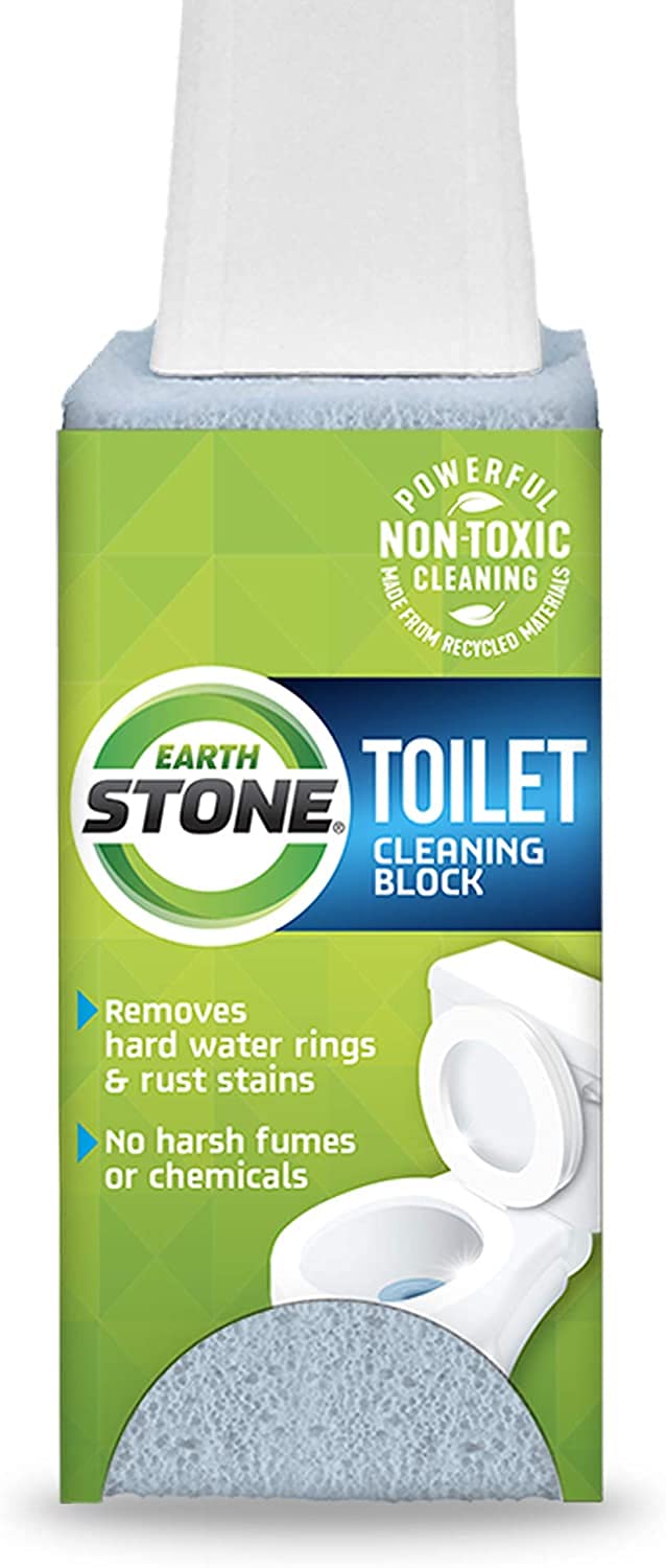 Eco-Friendly Toilet Cleaning Stone Block with Handle - Powerful Bathroom Scrubber for Stains & Limescale Removal | Ideal for Toilet Bowls, Sinks & Tiles