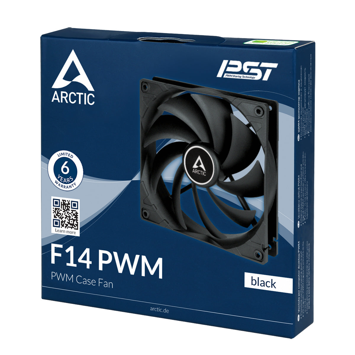 Arctic F14 PWM 140mm Case Fan - High Performance Cooling PC Fan with PWM Control, Black | Perfect for Gaming PC, Workstation & Server Cooling