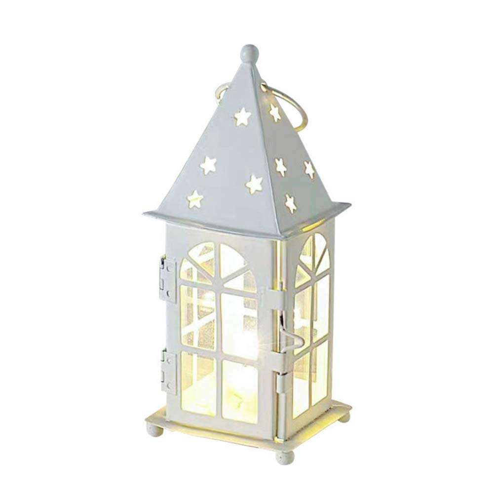 Uonlytech Vintage European Style Hollow Moroccan Candle Holder - Decorative Tabletop Candle Stand for Home, Garden, Courtyard & Outdoor Dining (1 Piece)