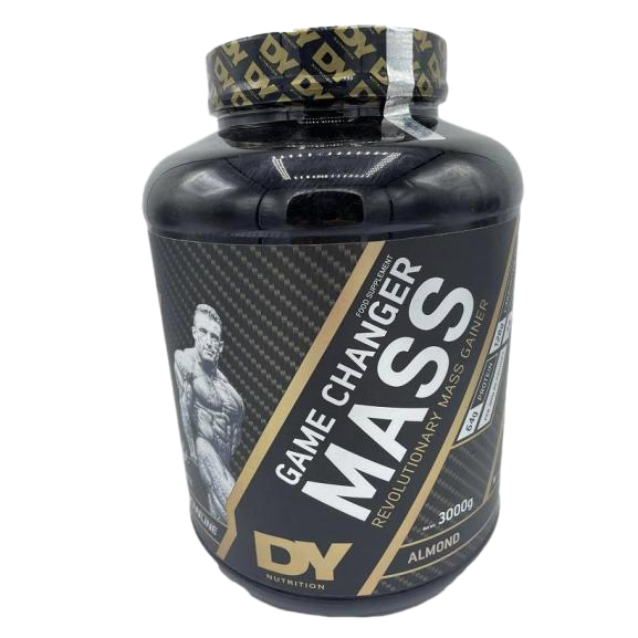Dorian Yates Game Changer Mass Gainer Protein Powder - 3000g (6.6 lbs) Almond Flavor for Muscle Growth & Recovery | Post-Workout Shake for Bodybuilding & Fitness Enthusiasts