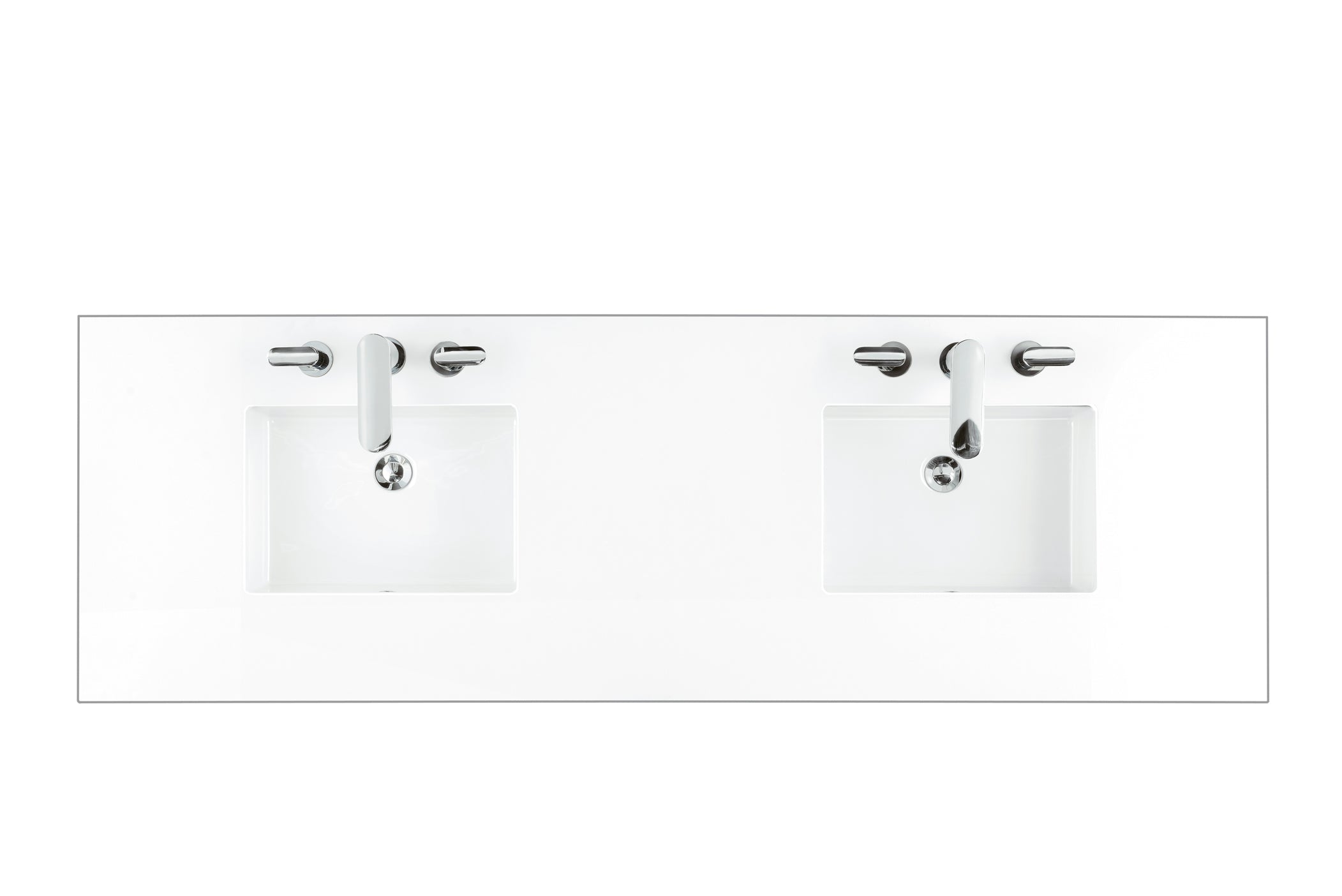 72 Double Top White Zeus Quartz Countertop with Sink - 3CM Thick - Perfect for Kitchen & Bathroom Renovations