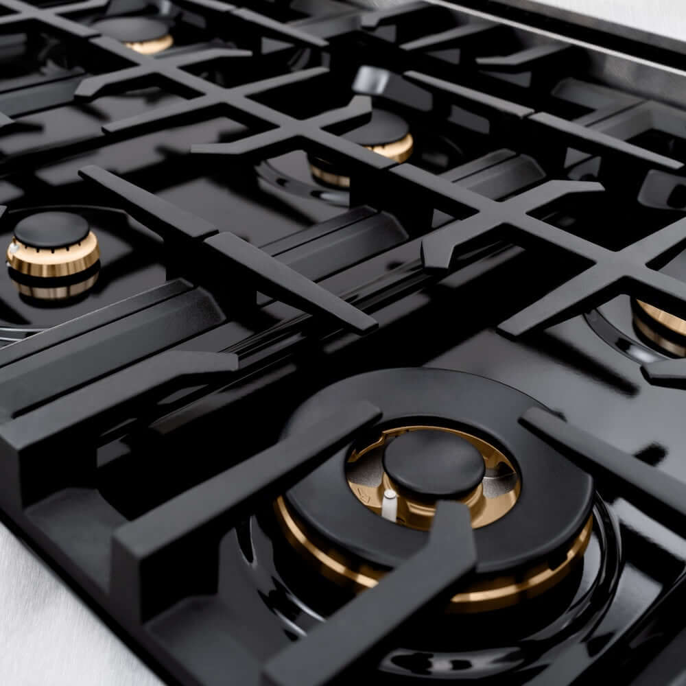 ZLINE 48 Inch 6.7 cu ft Classic Double Oven Gas Range - Satin Stainless Steel with 8 Brass Burners (CGRS BR 48) | Professional Kitchen Appliance for Home Chefs & Cooking Enthusiasts