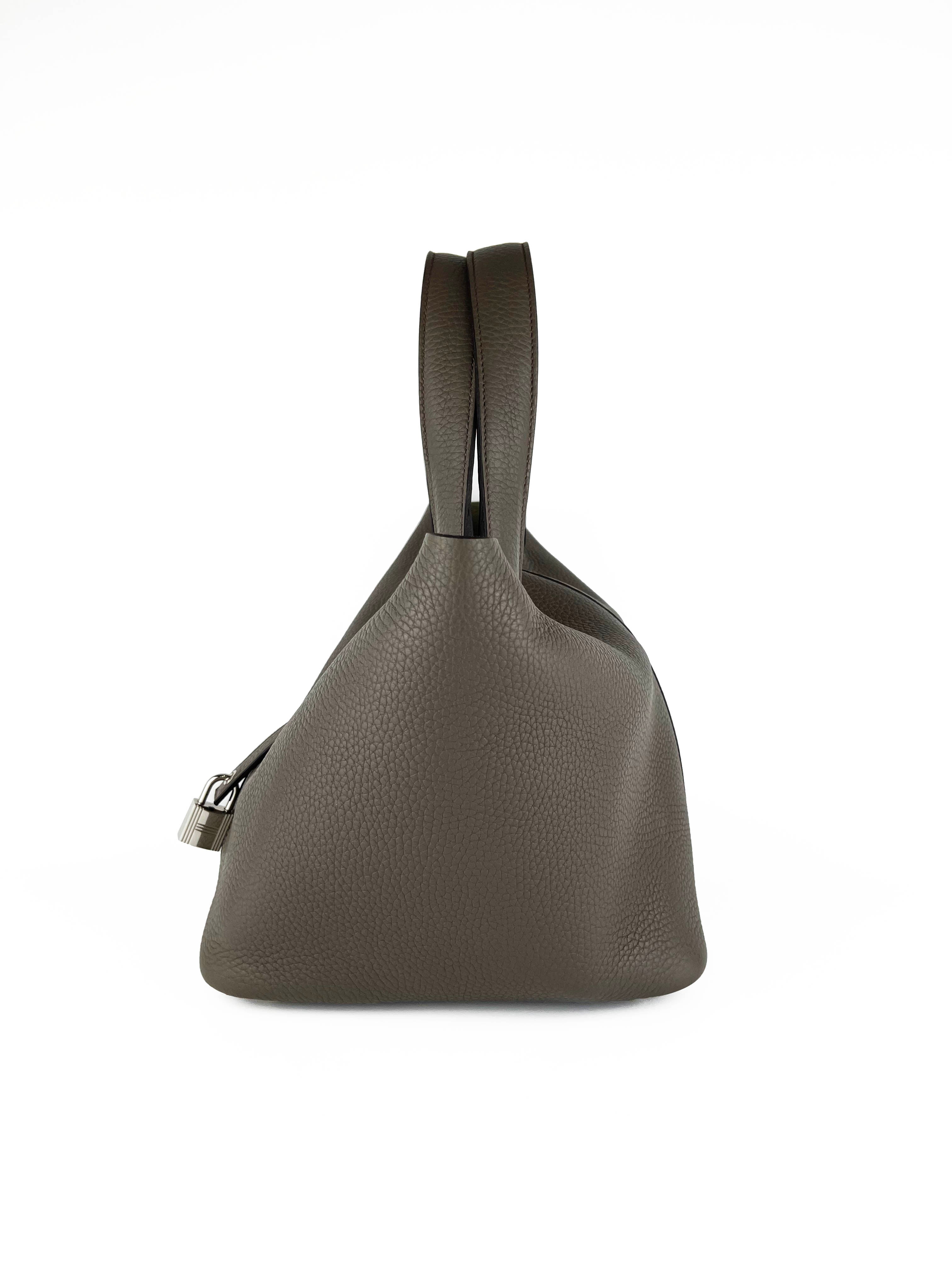 Hermes Etoupe Picotin 22 Bag - Luxury Leather Handbag for Women | Perfect for Everyday Use, Work & Travel Accessories
