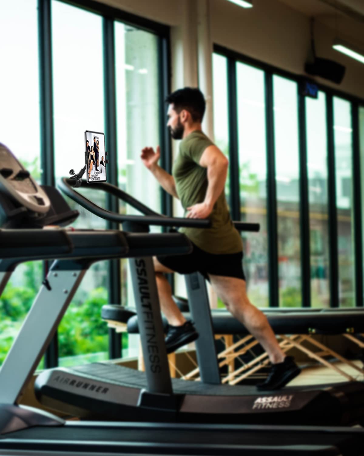 Adjustable Exercise Bike Tablet Holder Mount for 4.7-13