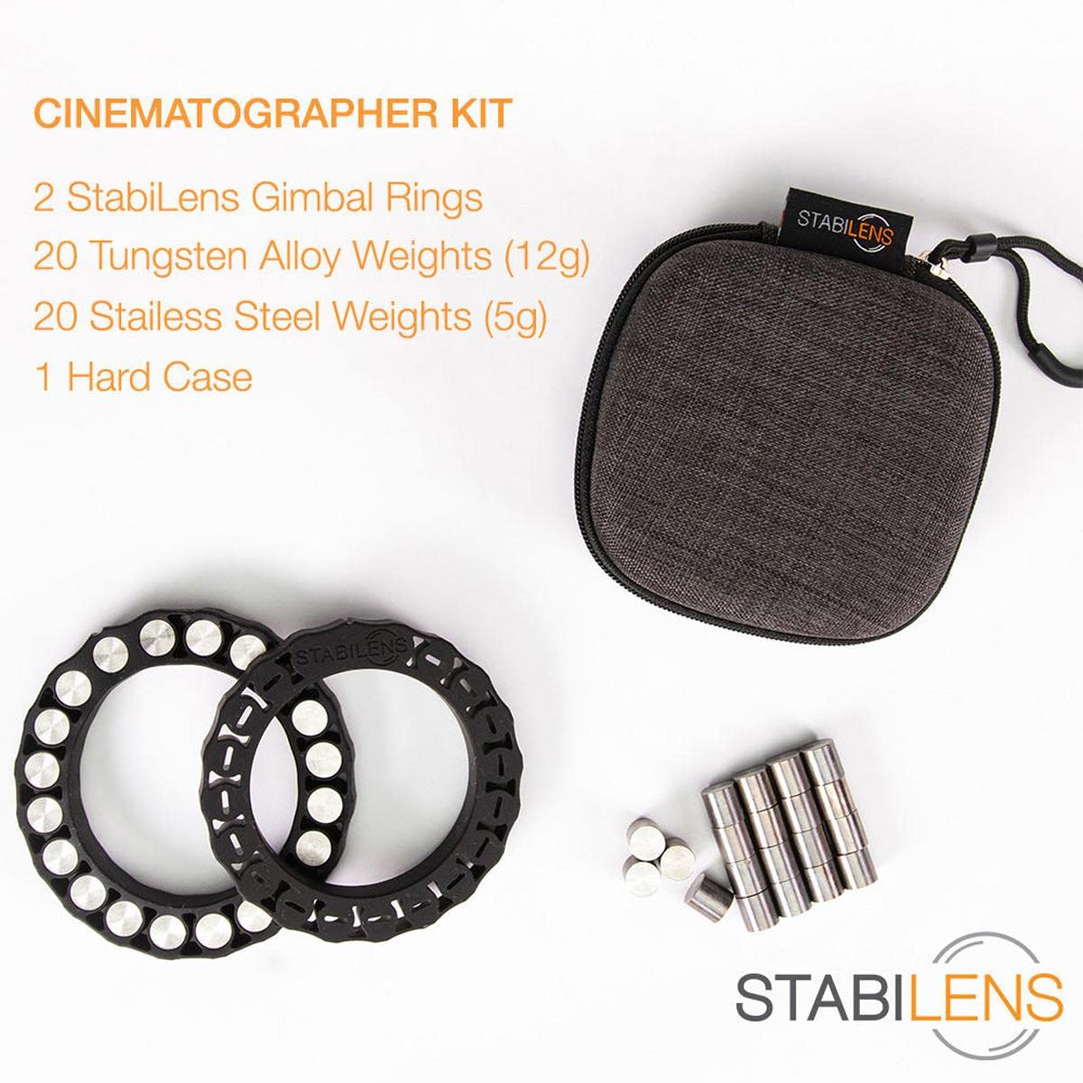 StabiLens Professional Cinematographer Kit - 4K Camera Stabilizer with Gimbal for DSLR & Mirrorless - Perfect for Filmmaking, Vlogging, and Travel Videography