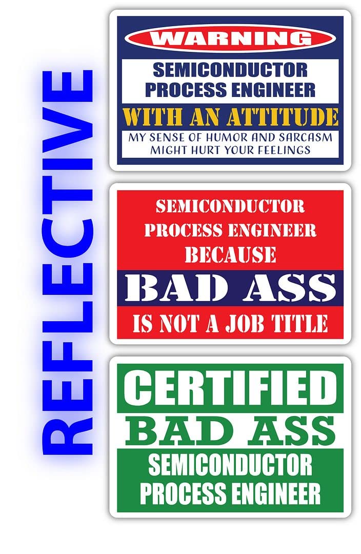 Certified Semiconductor Engineer Stickers - Funny Job Gift for Tech Lovers - 3M Vinyl Decals for Laptops & Hard Hats