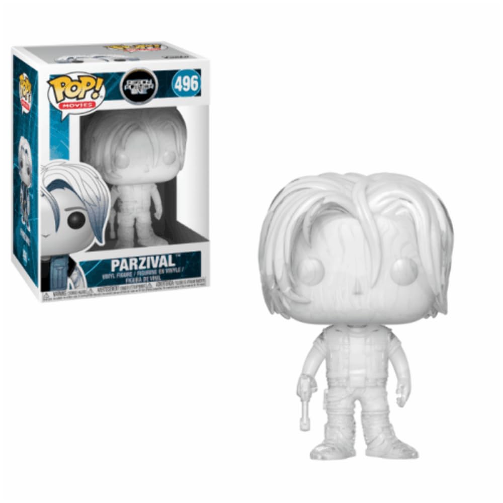 Funko Pop! Movies #496 Ready Player One Clear Parzival Vinyl Figure - Hot Topic Exclusive Collectible for Movie Fans & Gamers - Perfect for Display, Gifts, and Gaming Room Decor