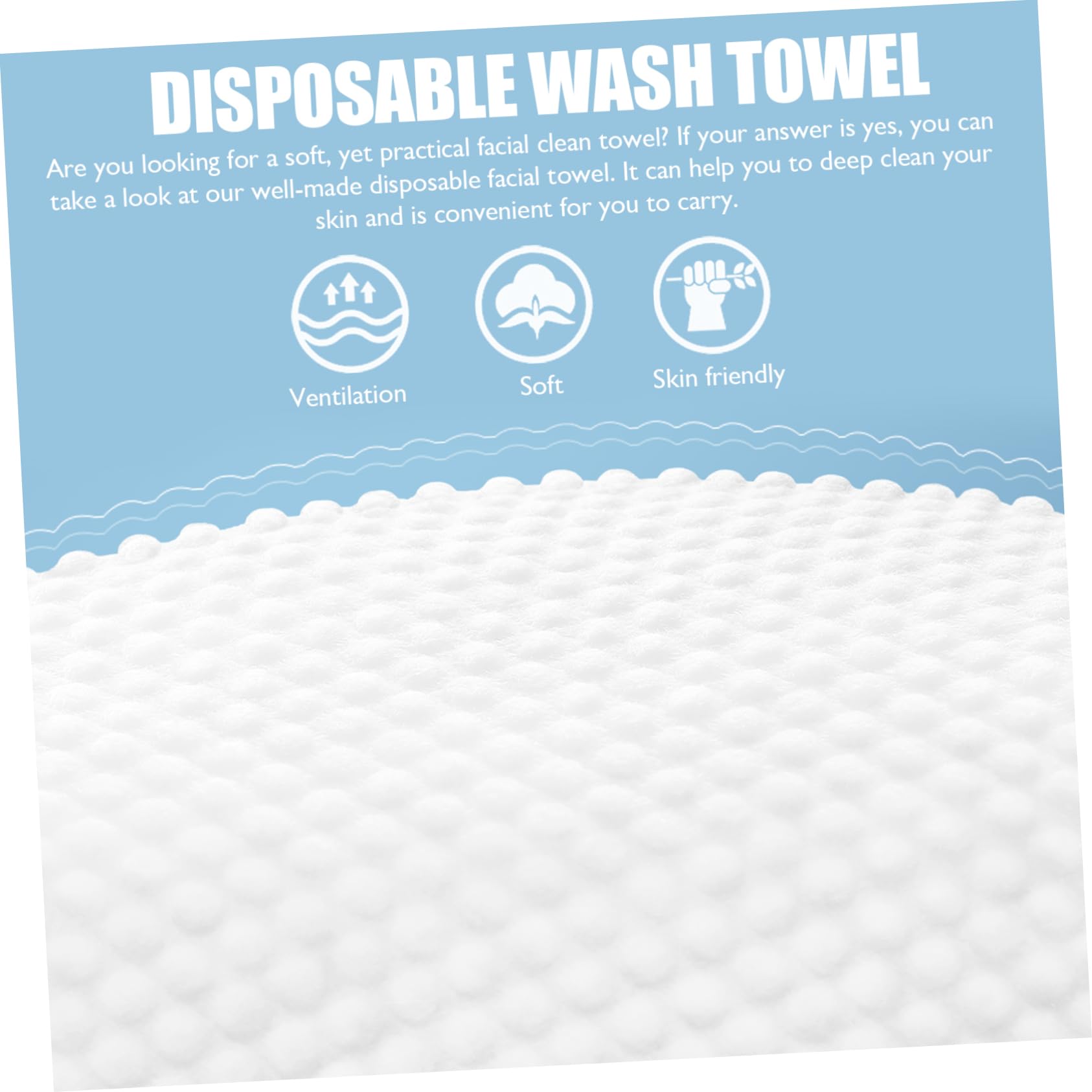 1pc Disposable Washcloth - Pure Cotton Makeup Remover Wipes, Soft & Absorbent Facial Towels for Deep Cleaning & Makeup Removal | Ideal for Travel, Gym & Daily Skincare Routine