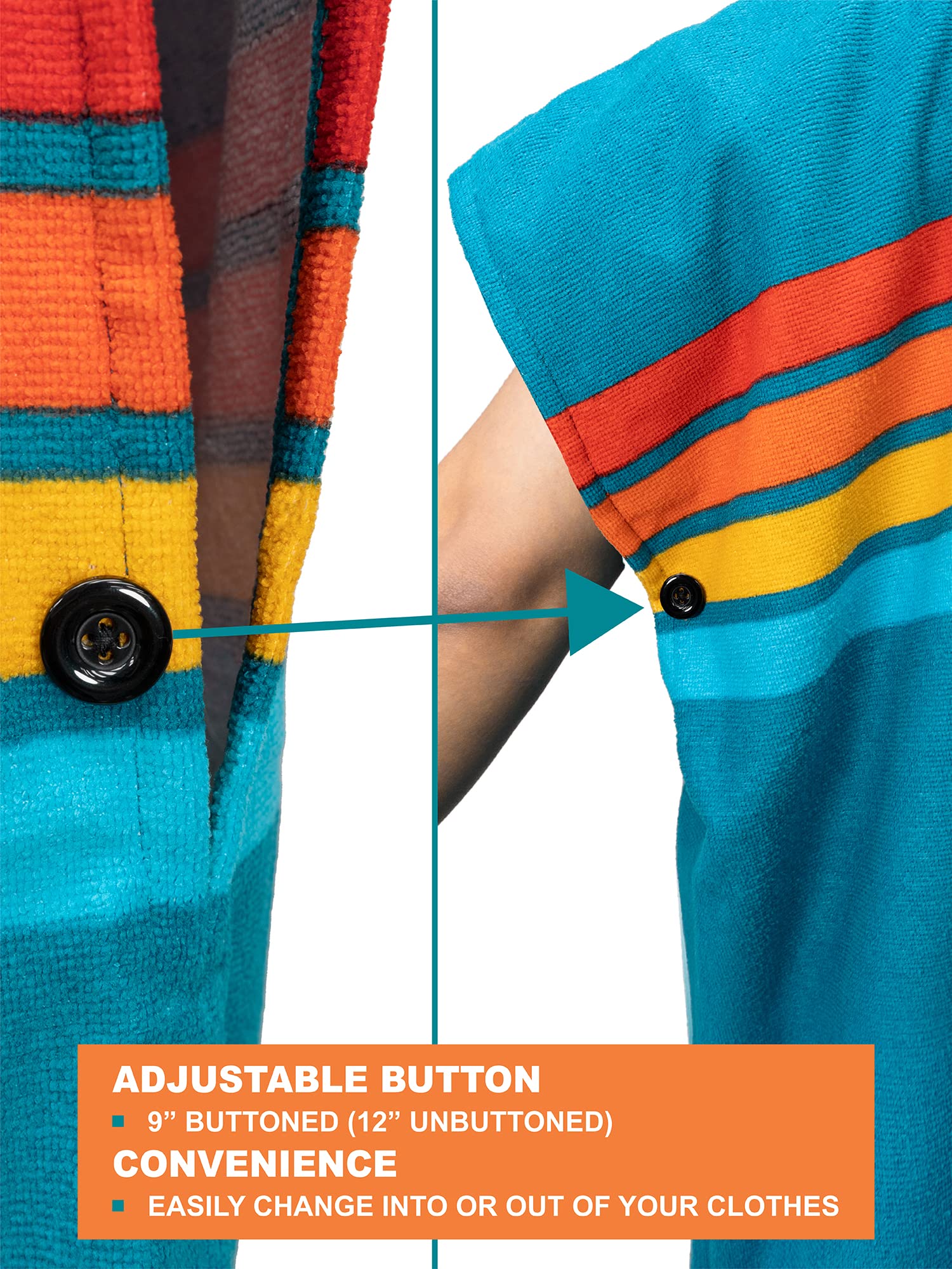 **SUN CUBE Surf Poncho Changing Robe with Hood - Quick Dry Microfiber Wetsuit Towel with Pocket for Men & Women | Perfect for Beach, Surfing, Swimming & Outdoor Activities**